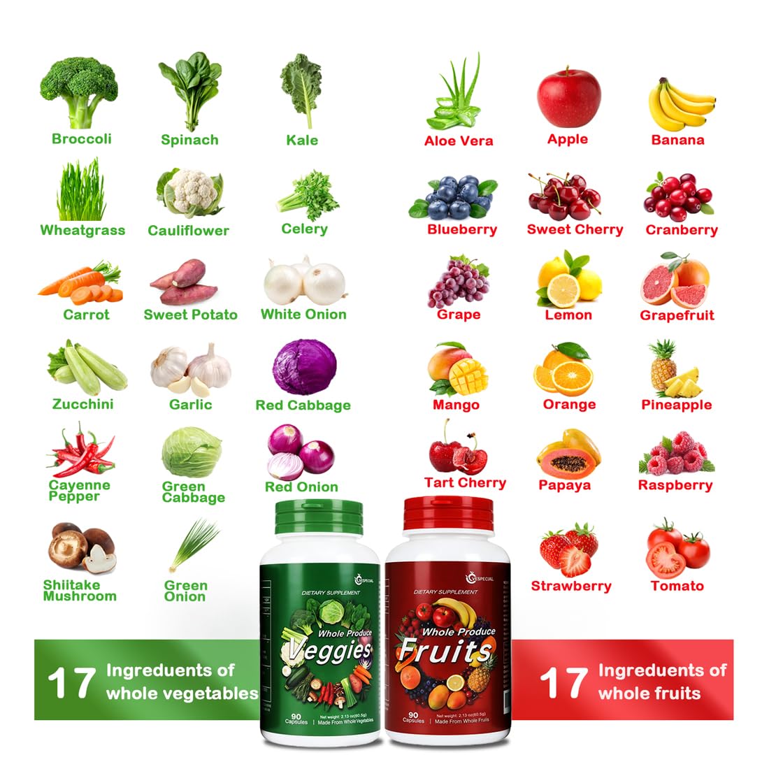 Vespecial Fruit and Veggies Supplement Capsule, 180 Capsules