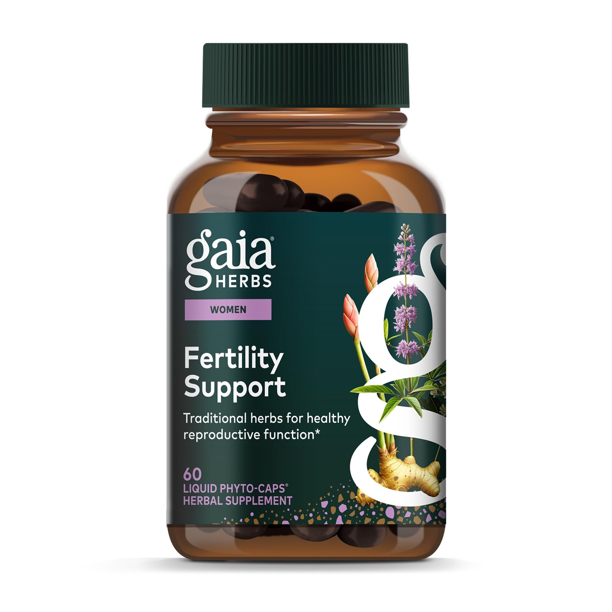 Gaia Herbs Fertility Support with Hormone Balance for Women with Traditionally Used Chaste Tree 60 Capsules