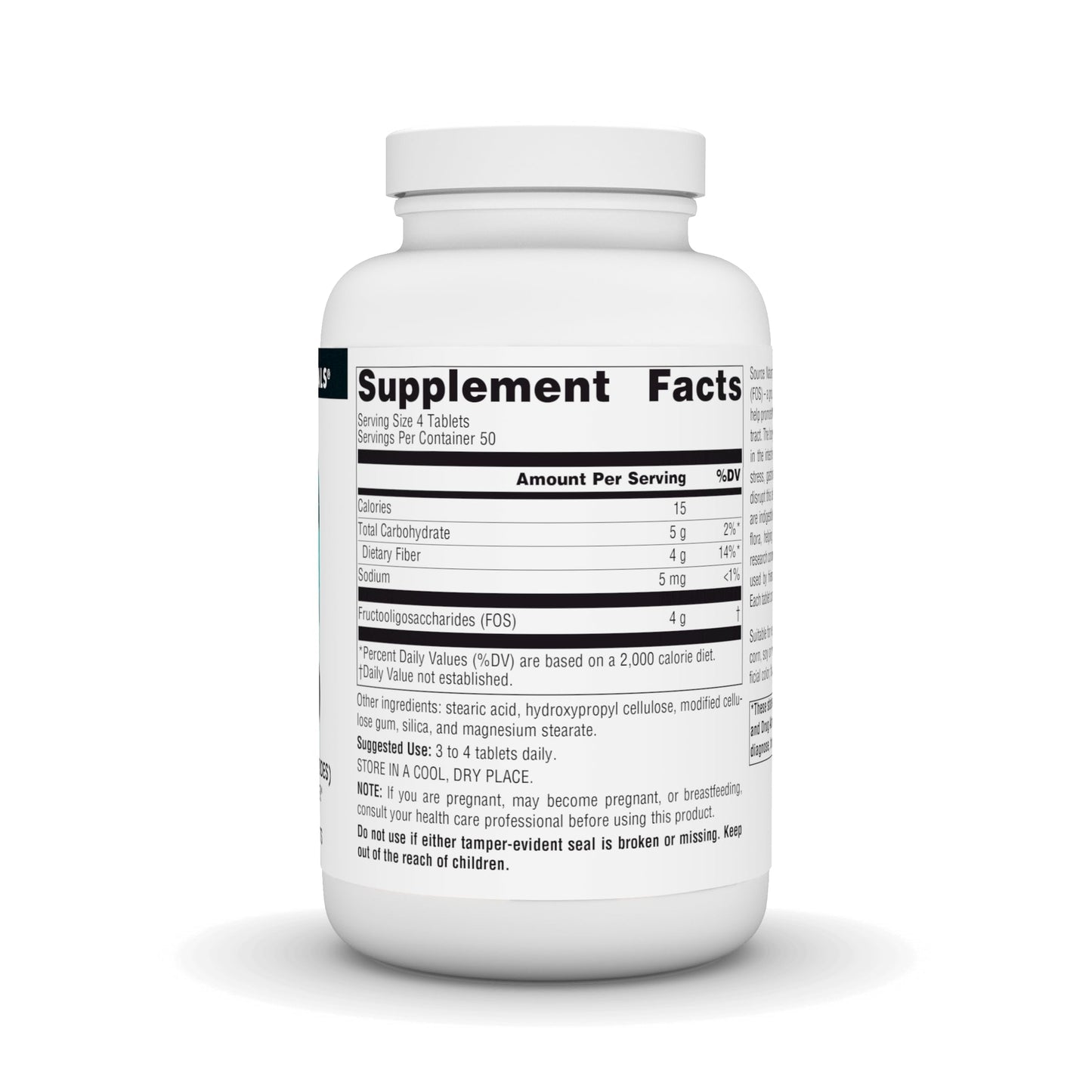 Source Naturals FOS 1000 mg Fructooligosaccharides Probiotic Enhancer, 200 Tablets