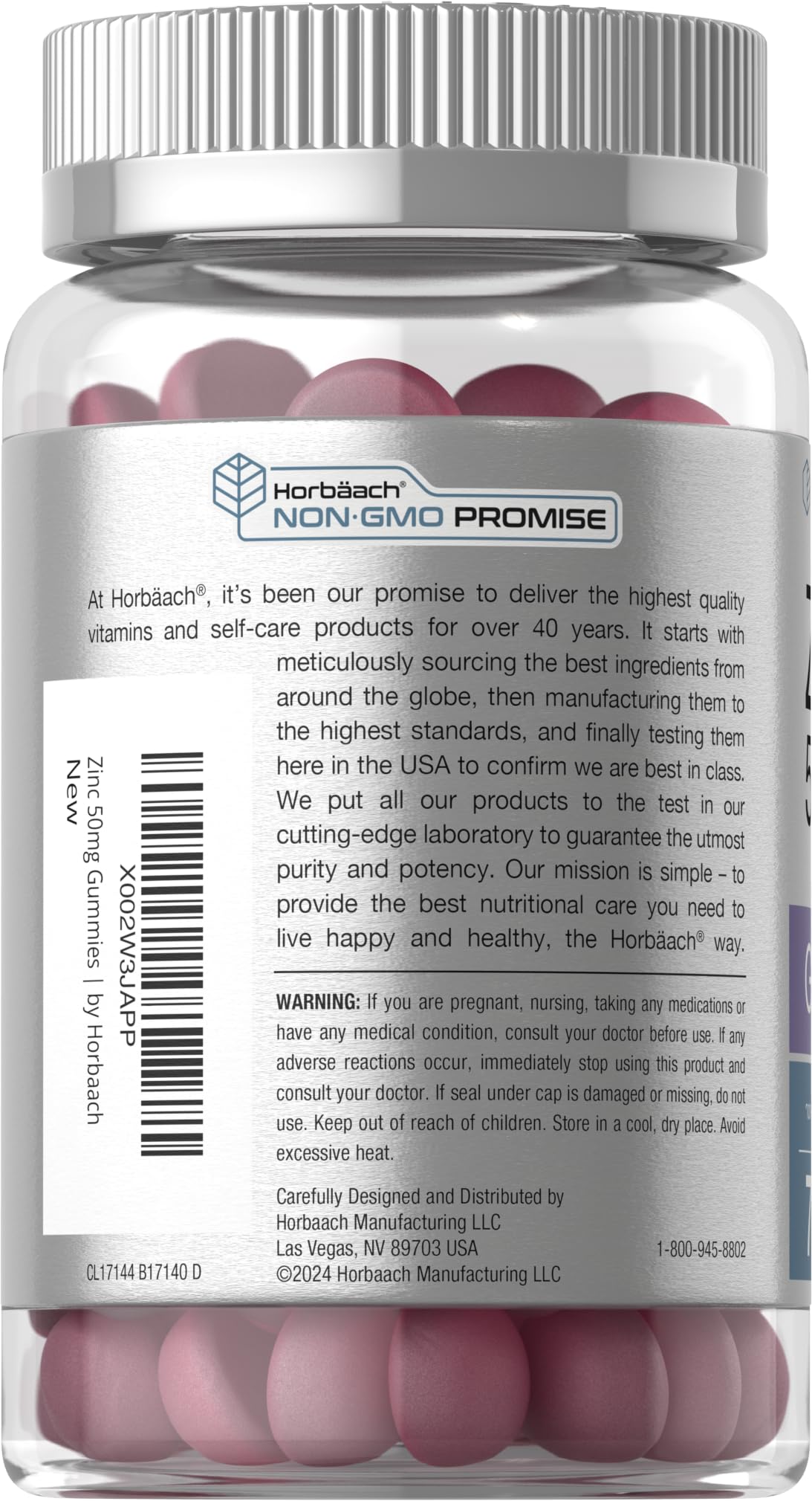 Horbäach Zinc Gummies 70 Count
