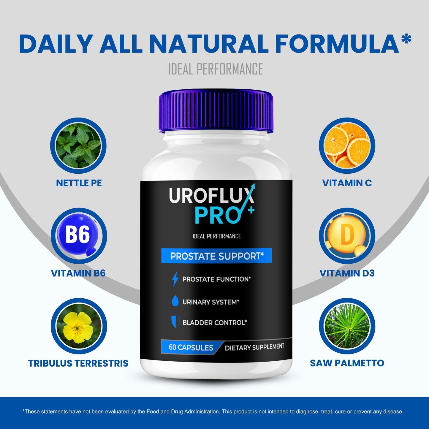 IDEAL PERFORMANCE Uroflux Pro for Men Capsules, 180 Count