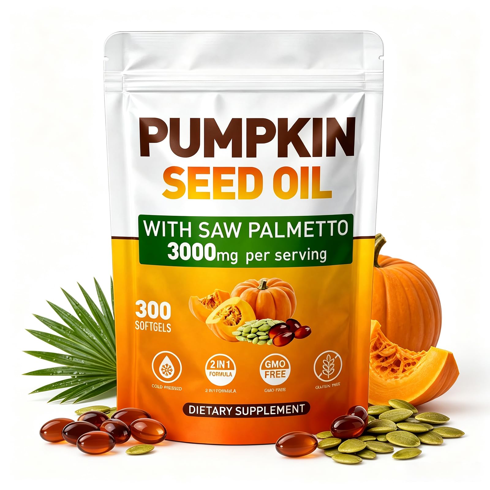 WACHRAY Pumpkin Seed Oil Softgels 300 Count