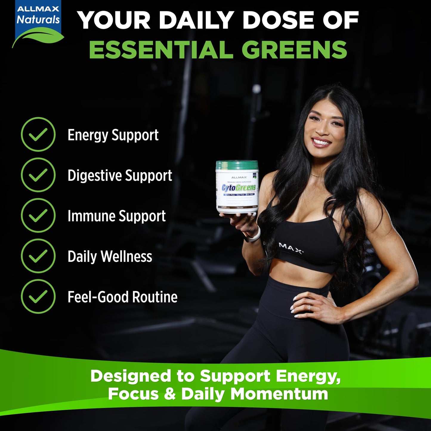 ALLMAX CytoGreens Super Greens Powder, 4.4 oz