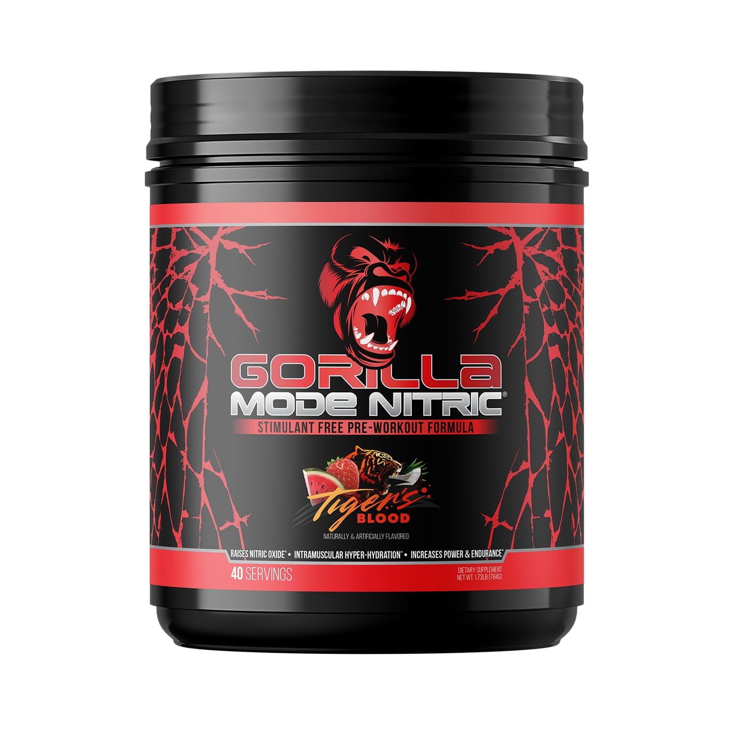 Gorilla Mind Gorilla Mode Nitric Upgraded Stimulant Free Pre-Workout Powder 27.6548 oz