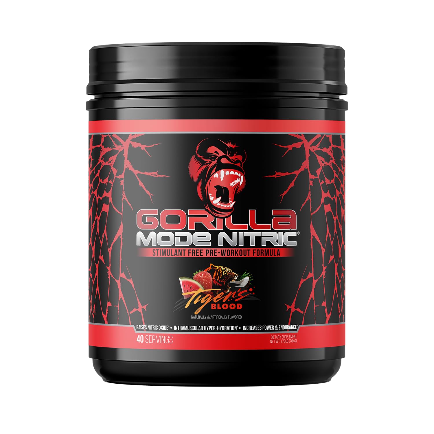 Gorilla Mind Gorilla Mode Nitric Upgraded Stimulant Free Pre-Workout Powder 27.6548 oz