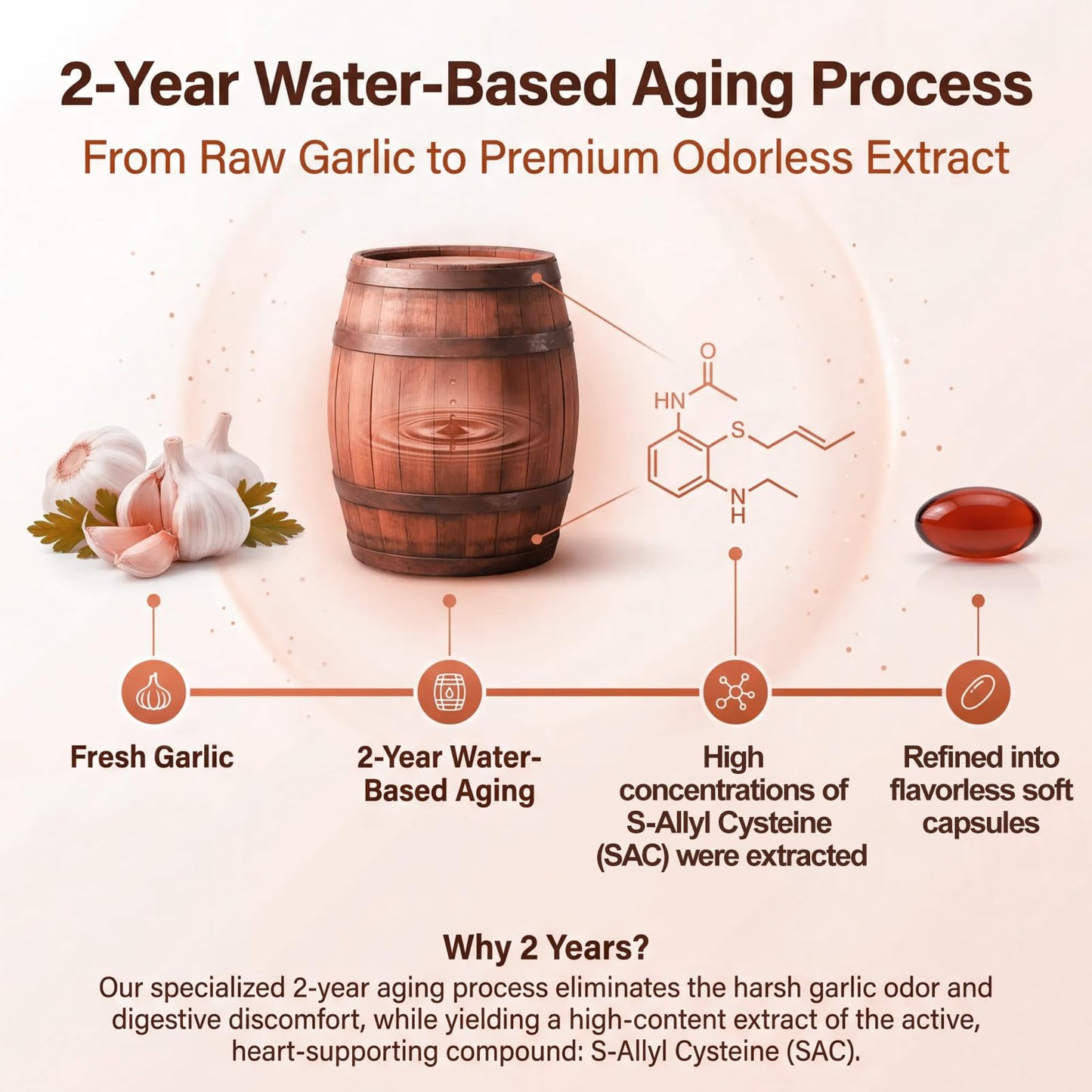 StressXcel Aged Odorless Garlic Extract 120 Softgels