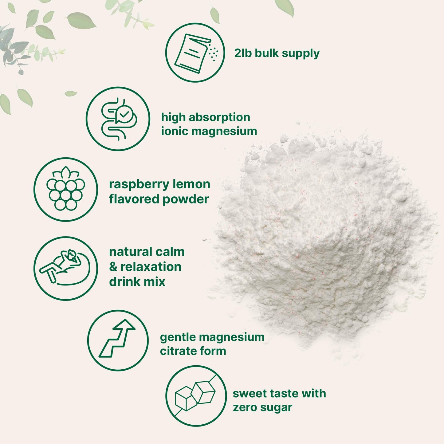 Micro Ingredients MiracleMag Calm Magnesium Powder, 32 Ounce