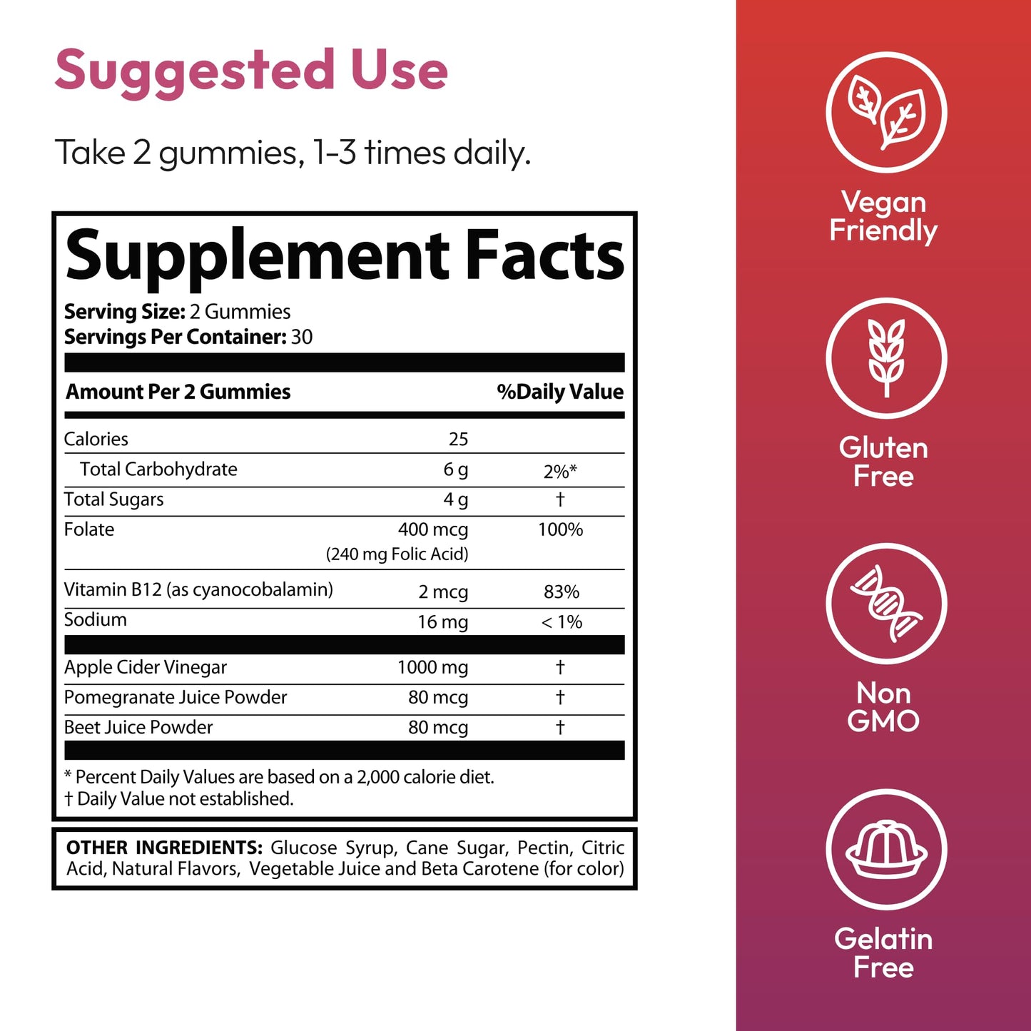 Justified Laboratories Pure Slim Keto ACV Gummies Gummy 60 Count