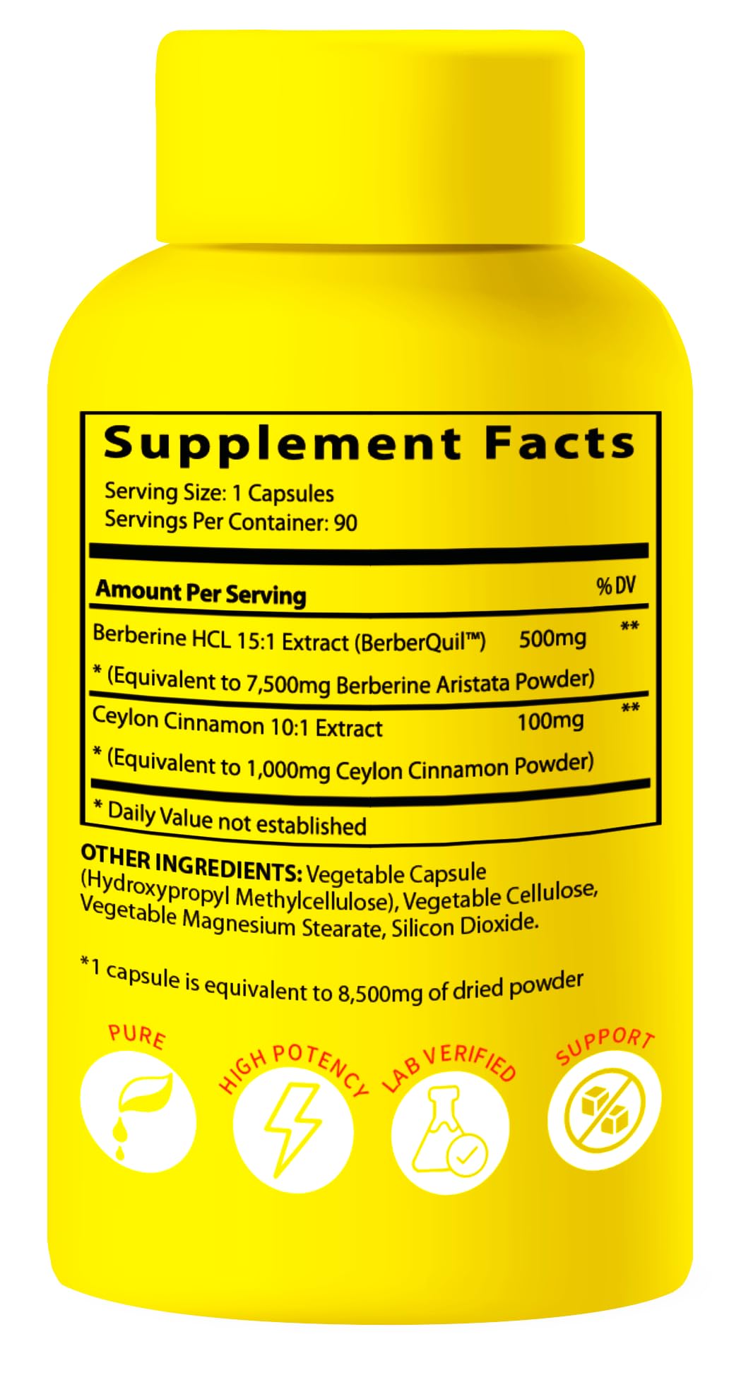 BioImmune Berberine Supplement Capsules 90 Count
