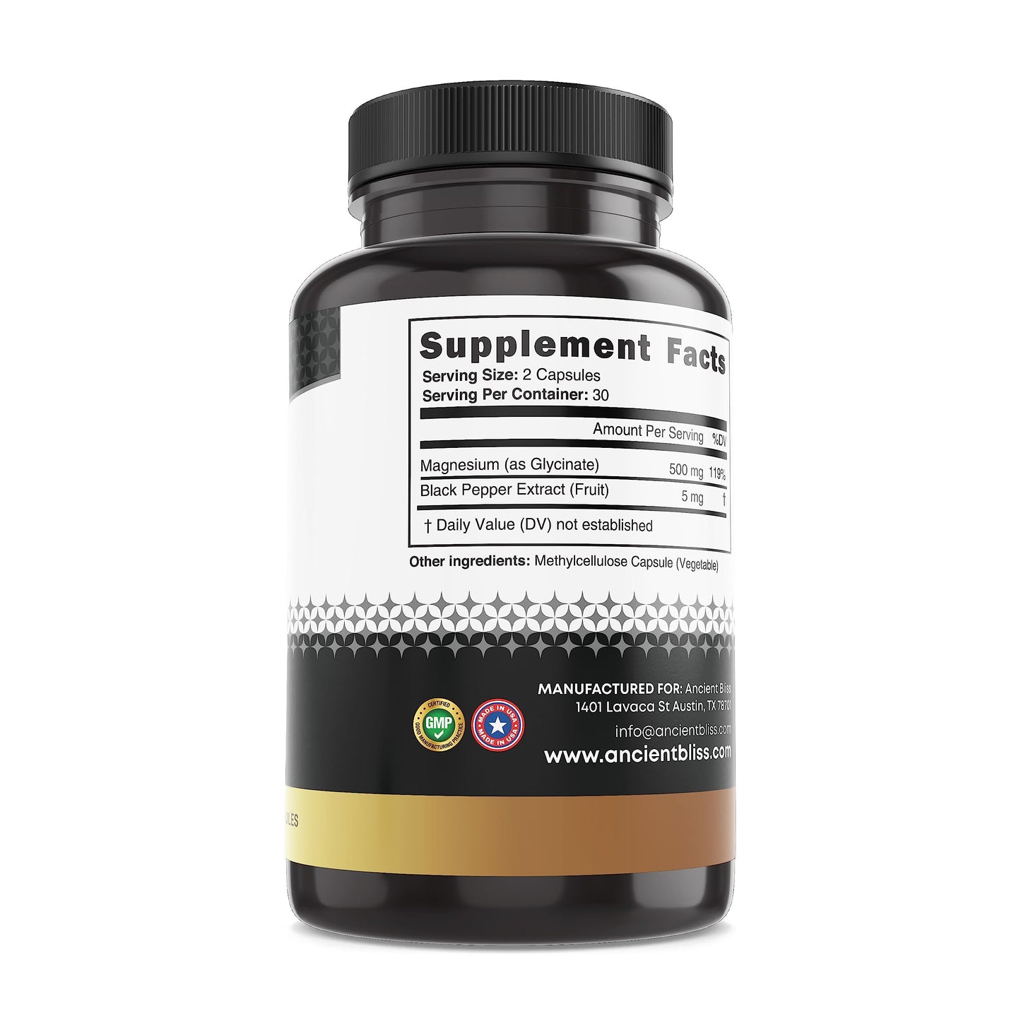 Ancient Bliss Magnesium Glycinate Capsule 60 Count