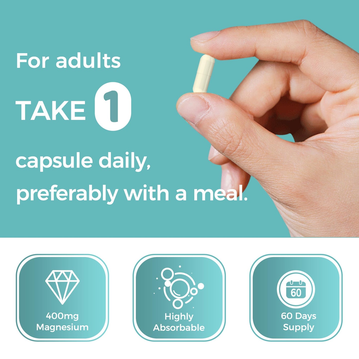 Vitamin World Magnesium Complex Capsules, 60 Capsules