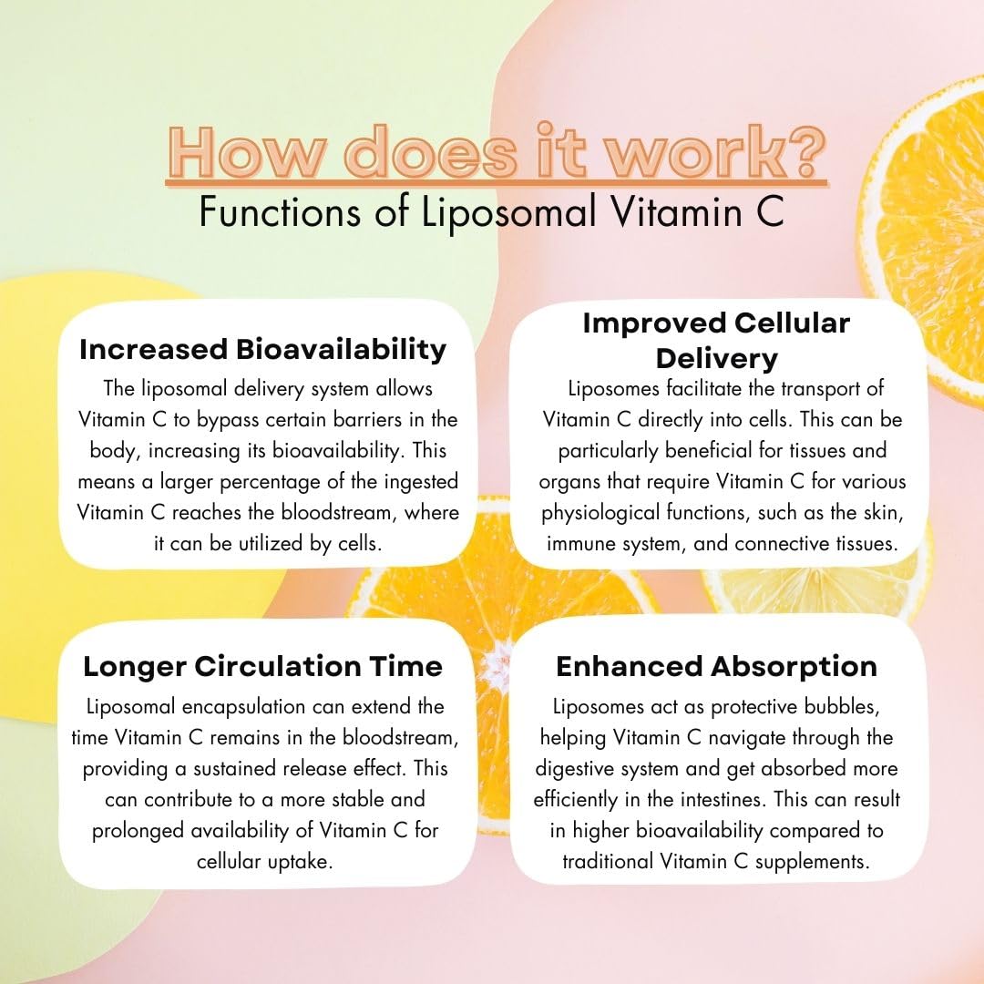 Humble Wellness Liposomal Vitamin C - Advanced Absorption Formula Capsule 60 Count