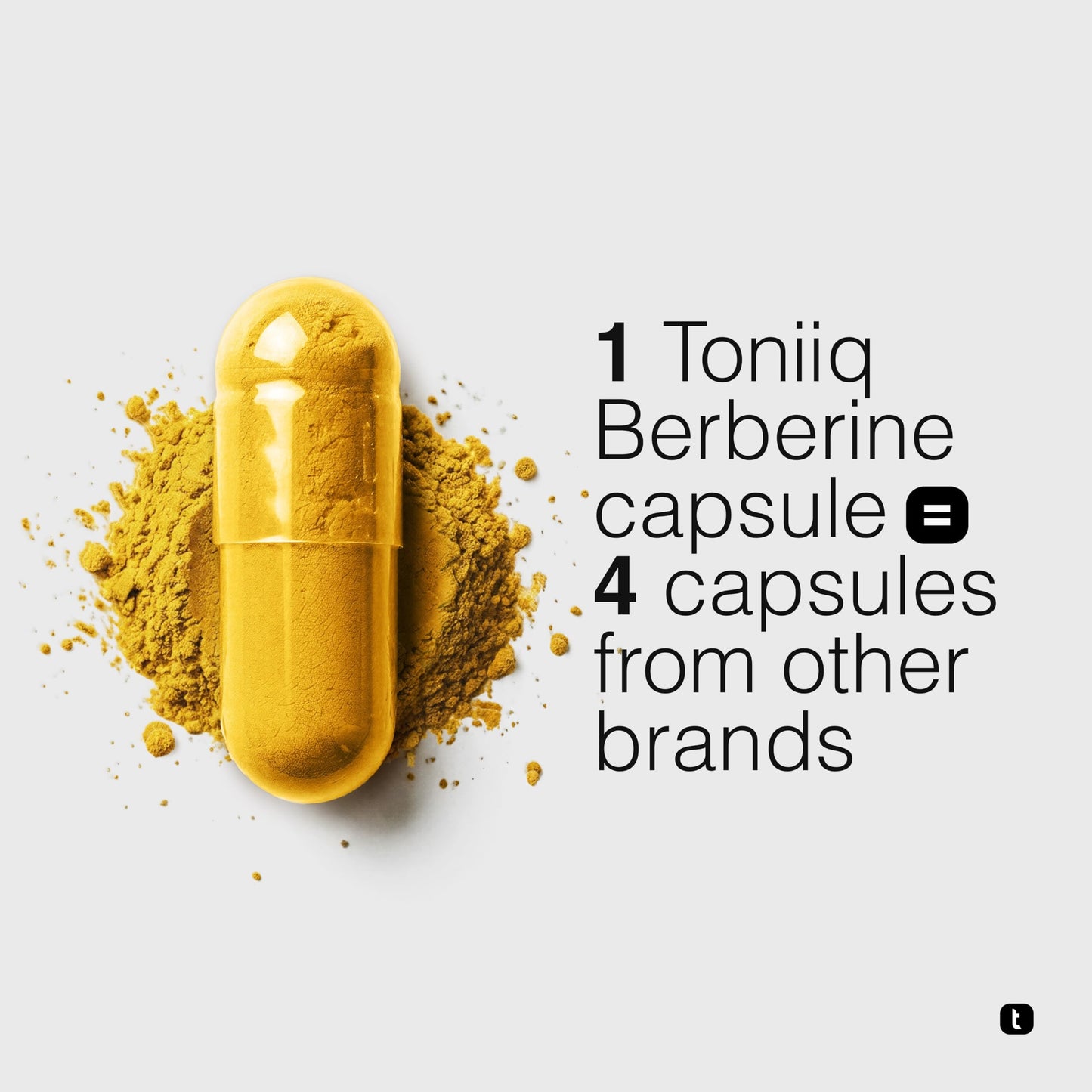 Toniiq Berberine HCl Capsules, 500 mg, 90 Count