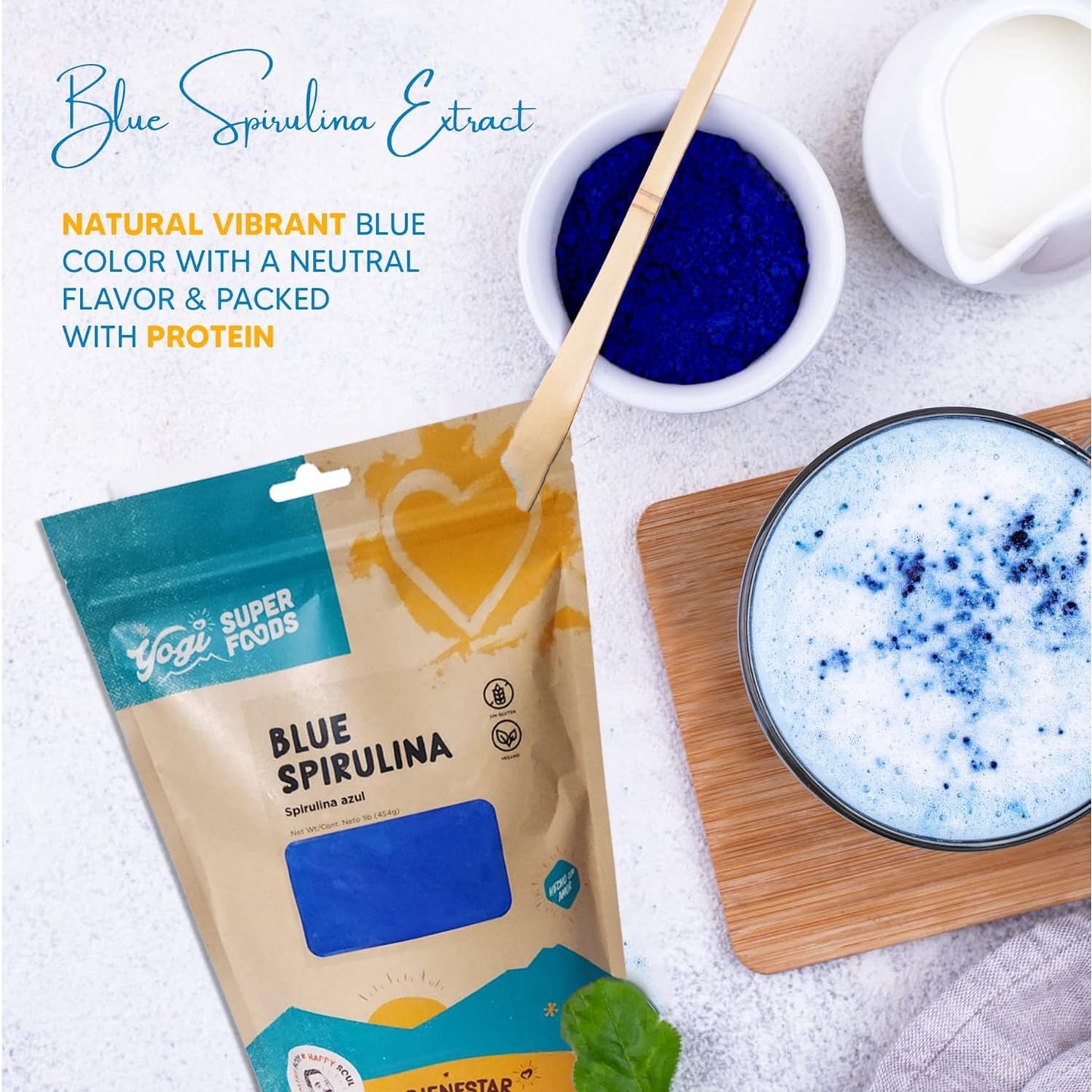 Yogi Super Foods Blue Spirulina Powder, 16 oz
