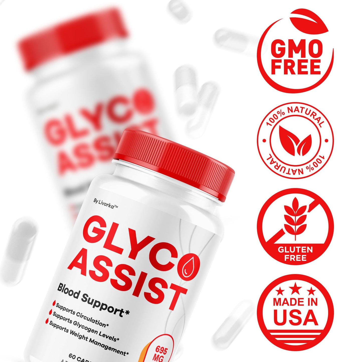 LIVORKA Glyco Assist Capsules 300 Capsules