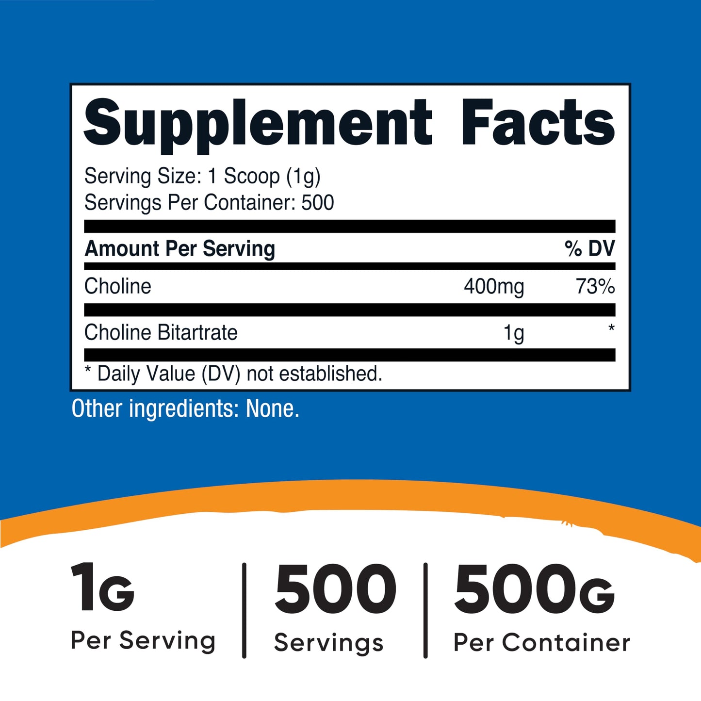 Nutricost Choline Bitartrate Powder 17.9 Ounce
