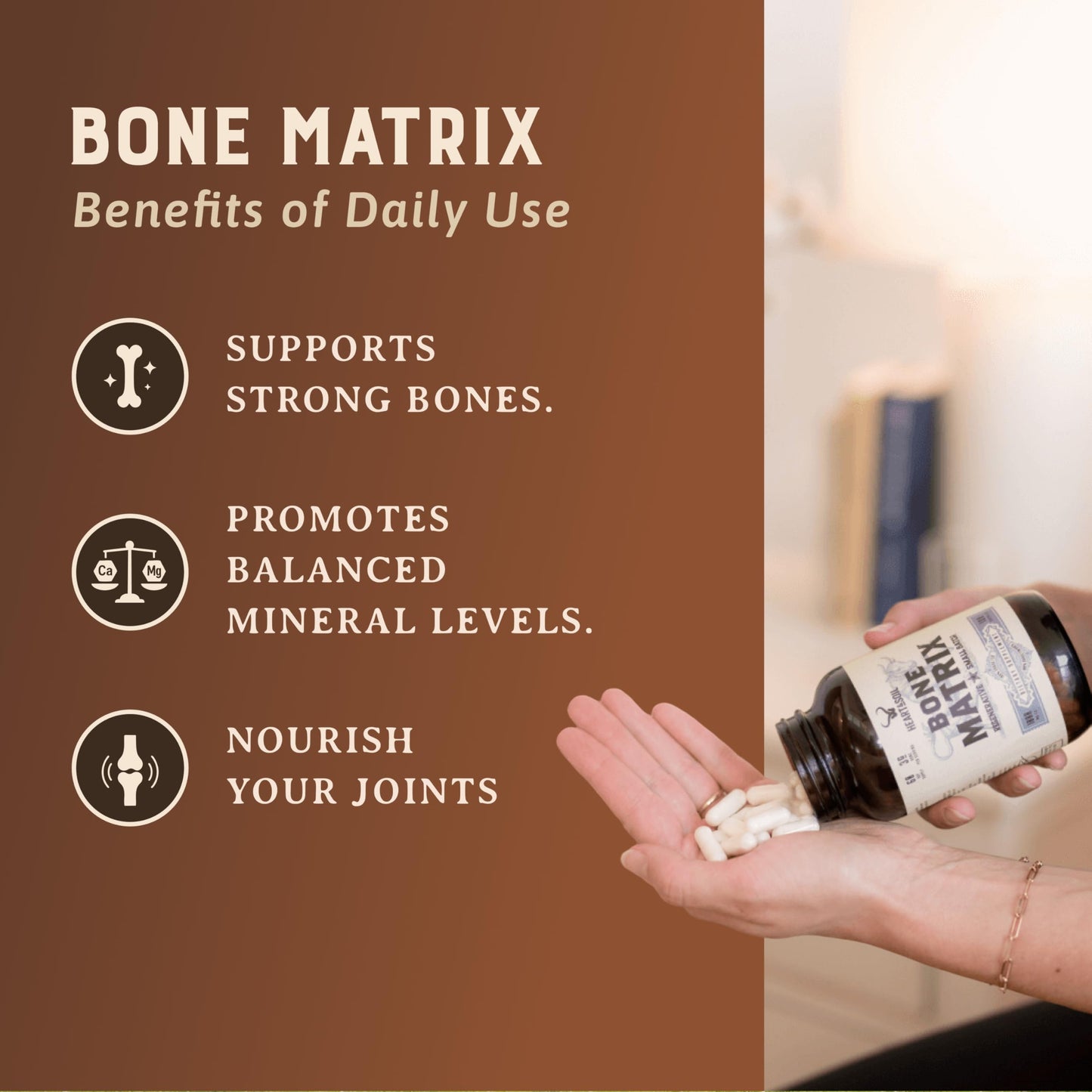 HEART & SOIL Grass Fed Bone Matrix Capsule 180 Capsules