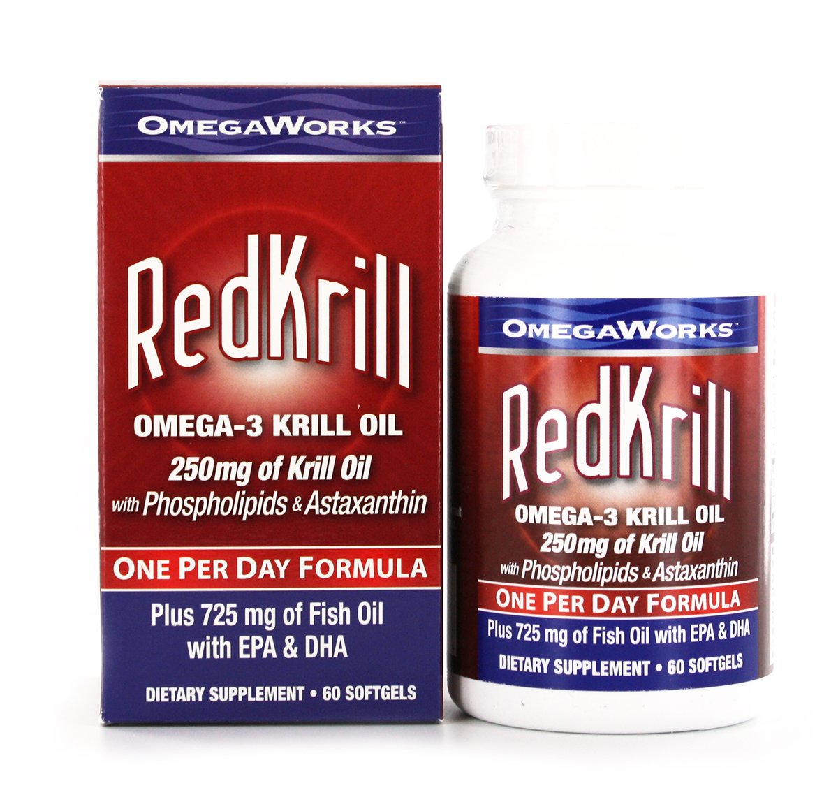 Windmill OmegaWorks RedKrill Fish Oil Softgel, 60 Count