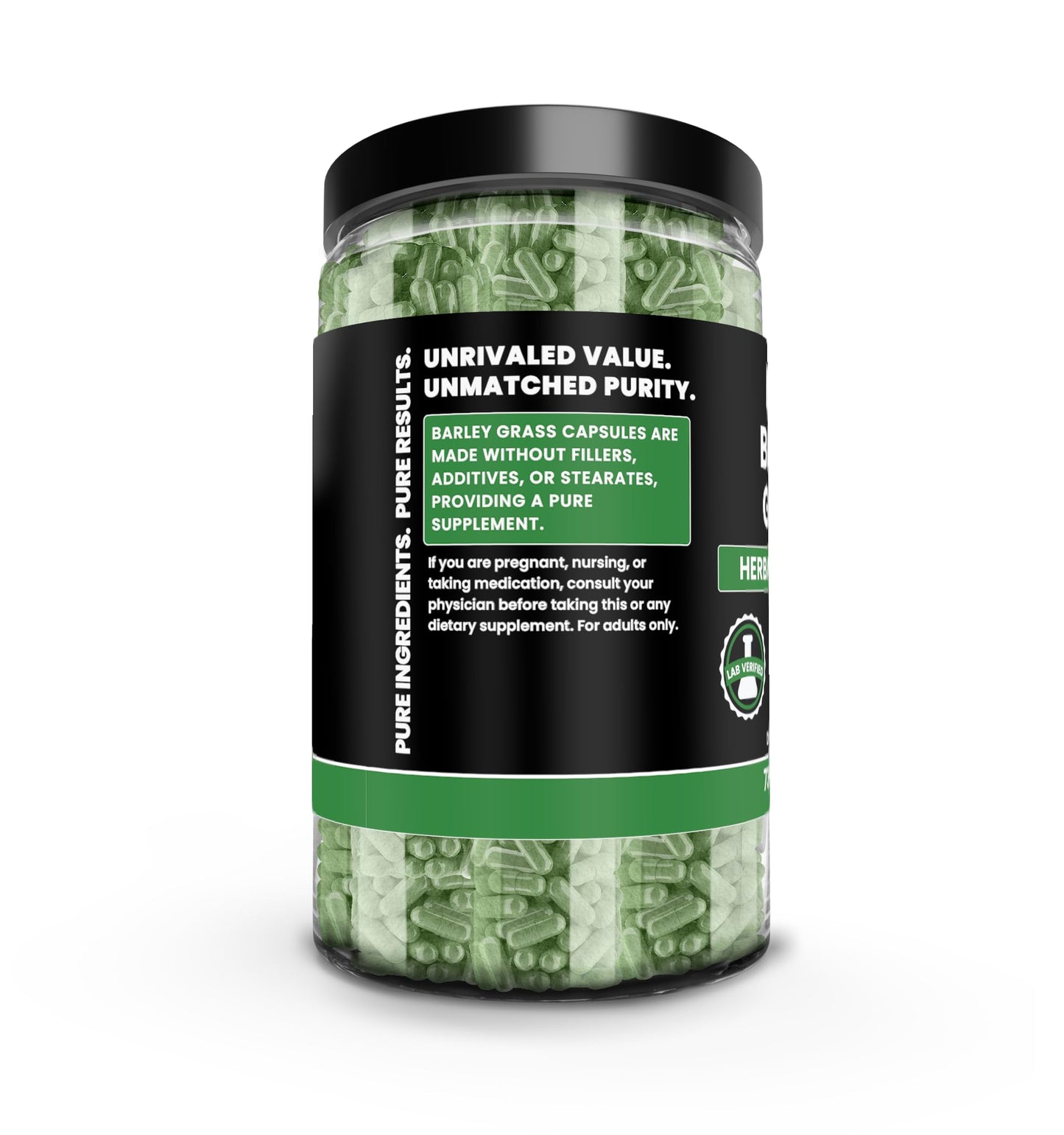 PURE ORIGINAL INGREDIENTS Barley Grass Capsules 1460