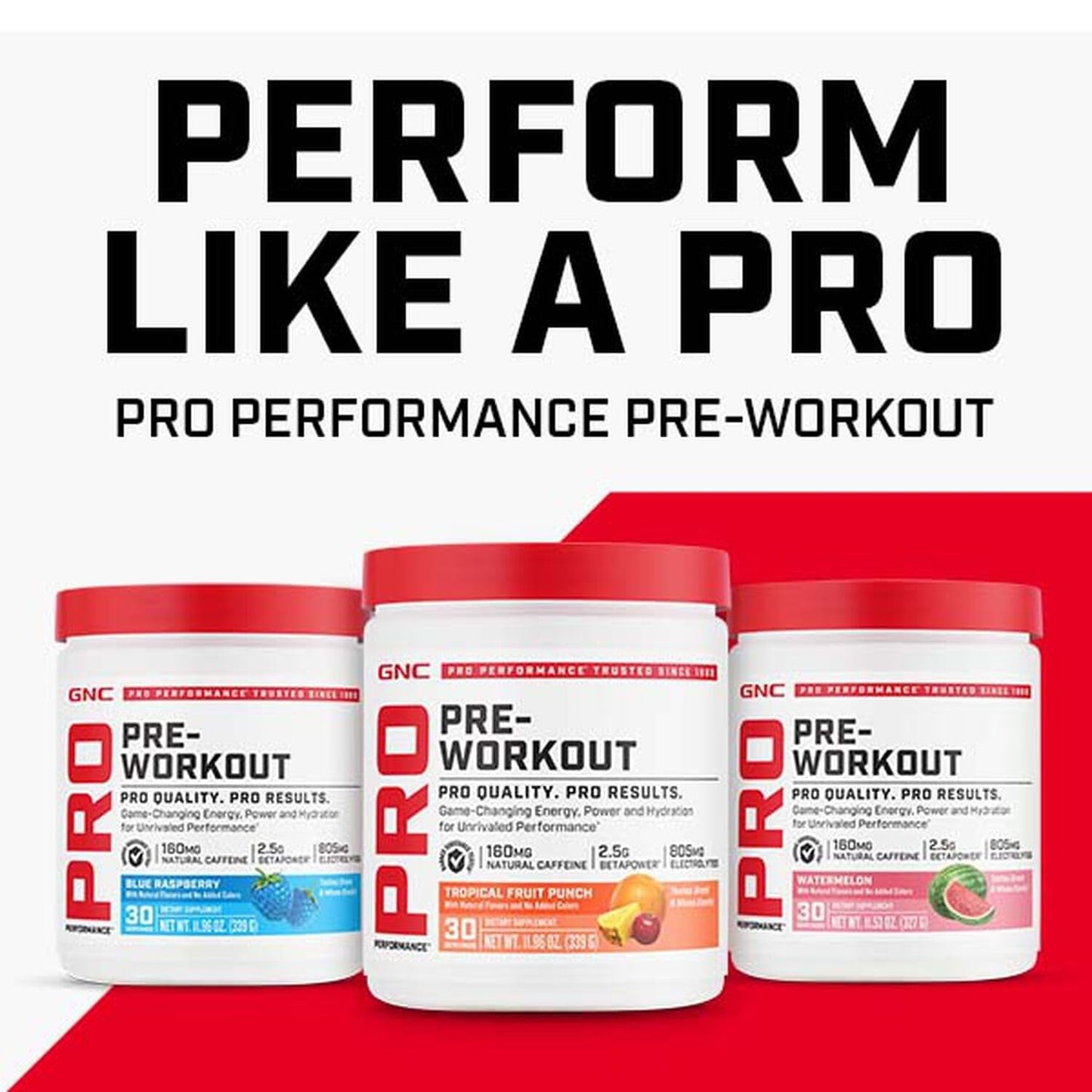 GNC Pro Performance Pre Workout Powder 11.96 Ounce