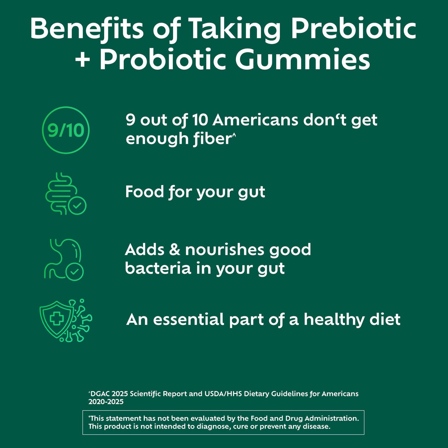 Benefiber Prebiotic Fiber Gummies, Assorted Fruit Flavor, 50 Count
