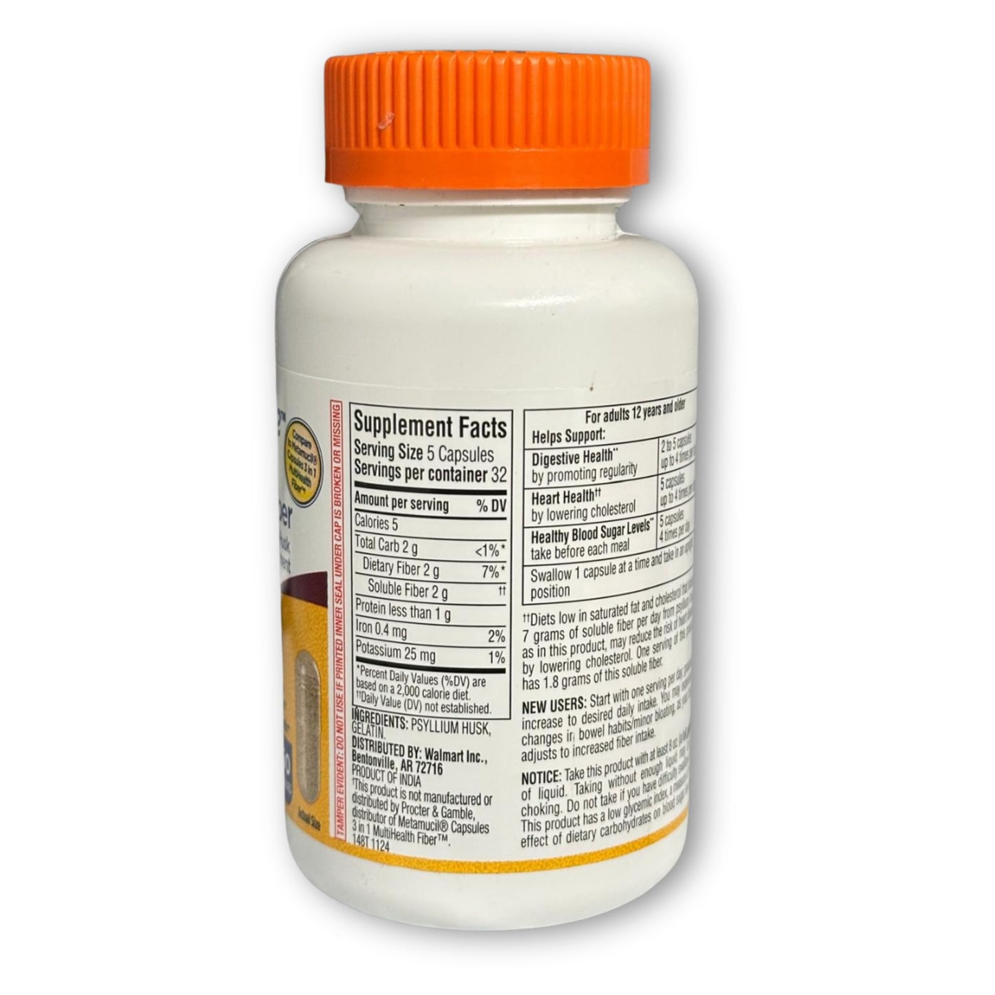 Fusion Shop Store Daily Fiber Psyllium Husk, 160 Capsules