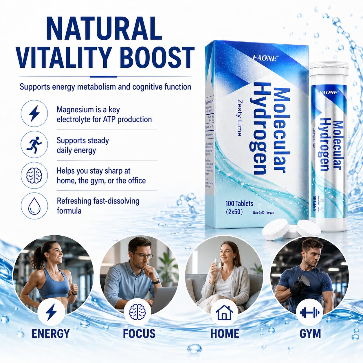 EAONE Hydrogen Water Tablets 100 Tablets