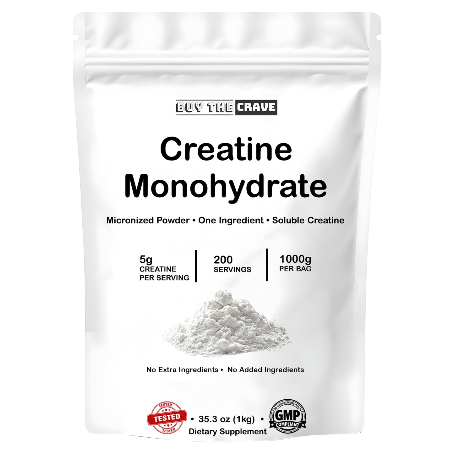 BUY THE CRAVE Ultra-Pure Micronized Creatine Monohydrate Powder 35.2 oz