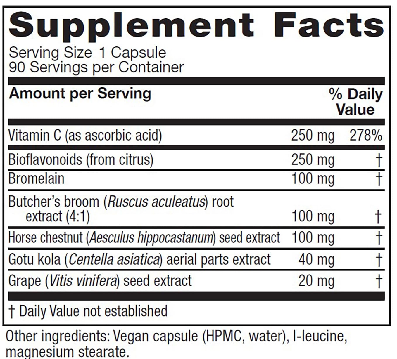 Vitanica VeinoBlend Circulation Supplement for Blood Flow, 90 Capsules