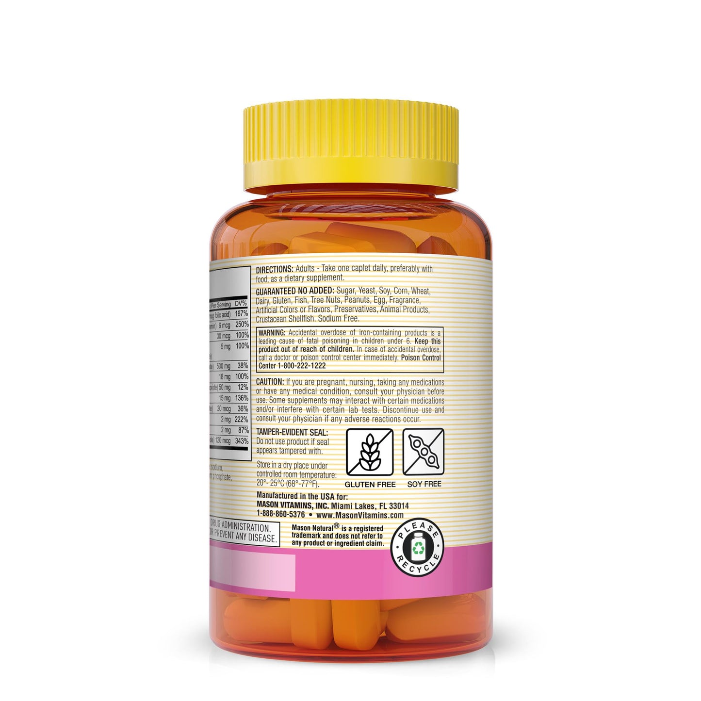 Mason Natural Women's Daily Multi Formula Caplets, 270 Count
