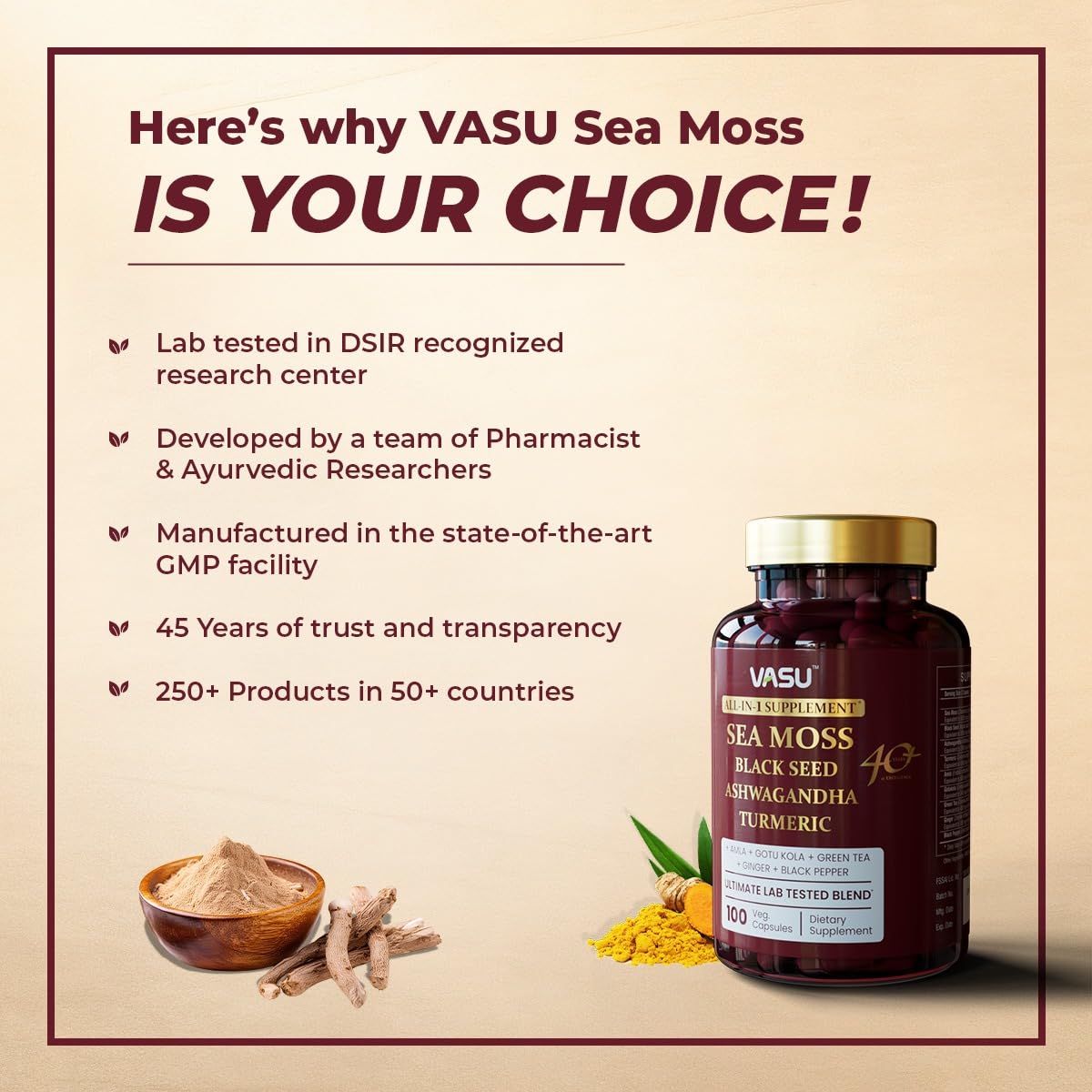 Vasu Sea Moss Capsules 1 Capsule
