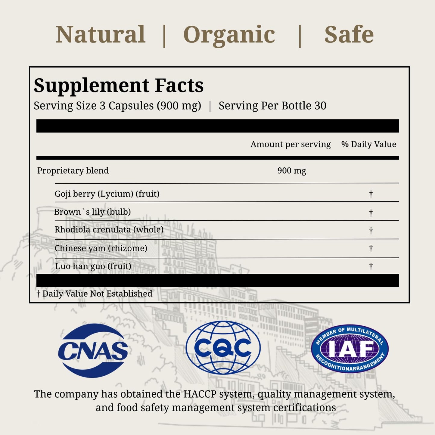 Generic Rhodiola and Goji Berry Daily Supplement Capsule, 90 Veggie Capsules