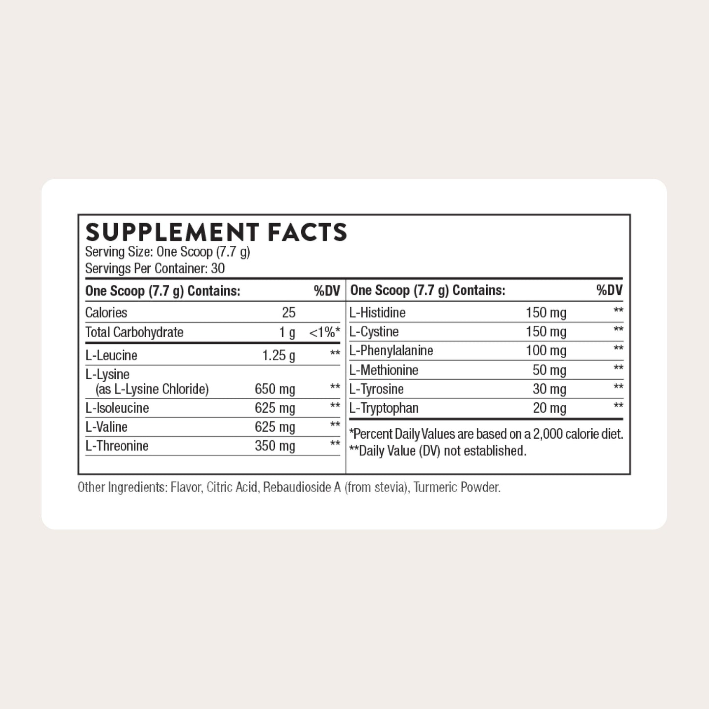 THORNE Amino Complex Powder 30 Servings Lemon