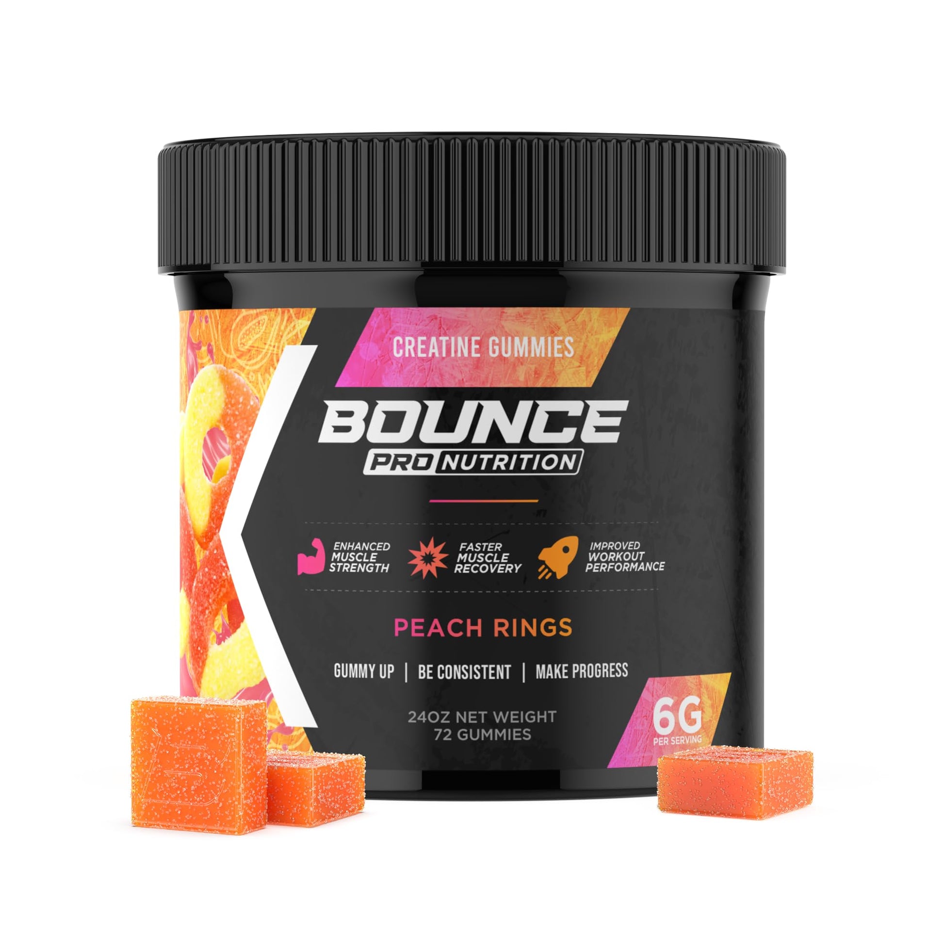 Bounce Pro Creatine Monohydrate Gummy, 72 Count