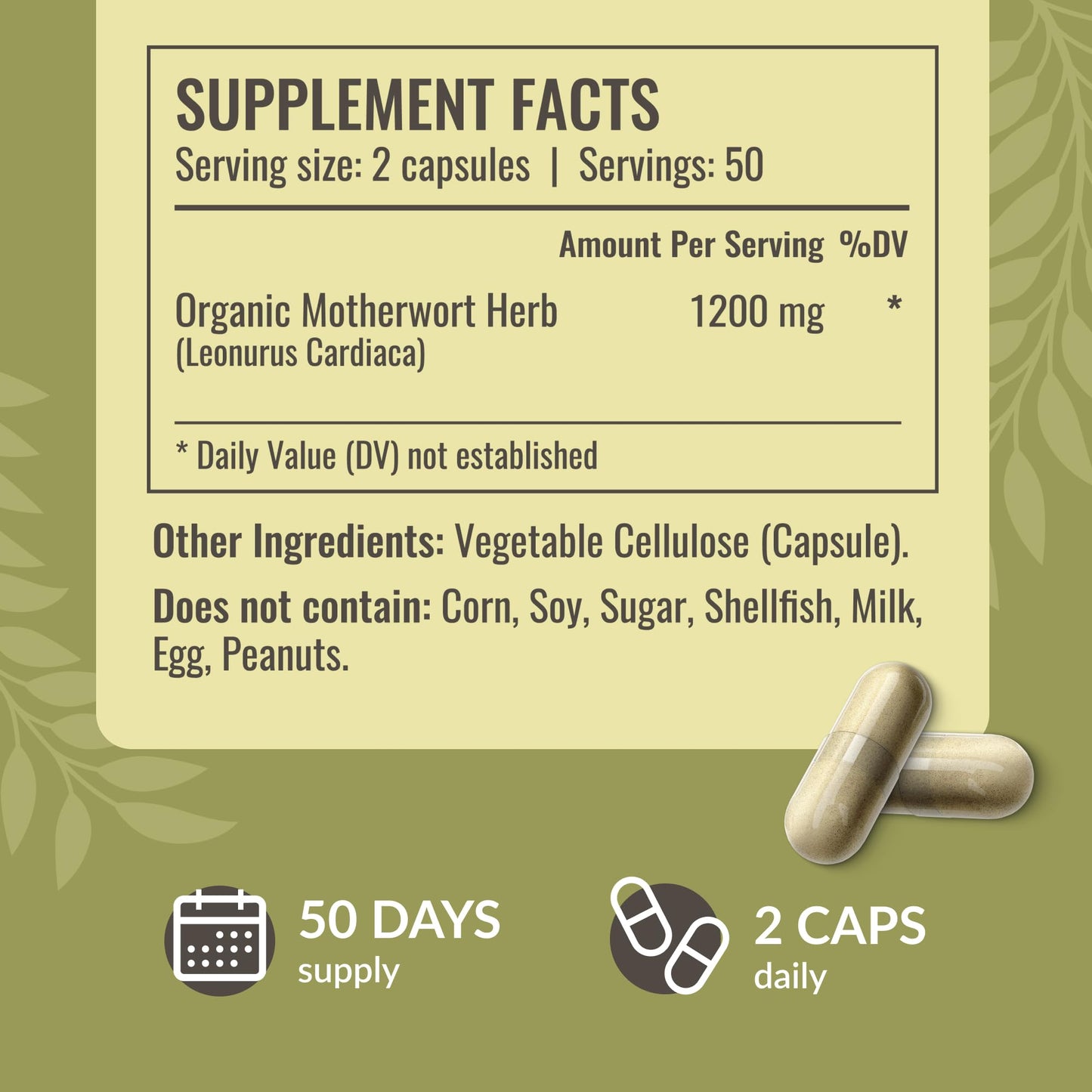 HERBAMAMA Motherwort and Ashwagandha Kit Capsule, 2 Pack