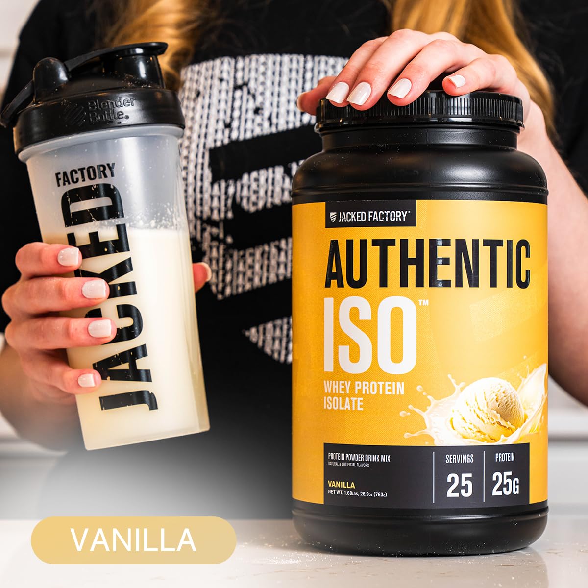 Jacked Factory ISO Whey Protein Isolate Powder, Vanilla, 25 Servings