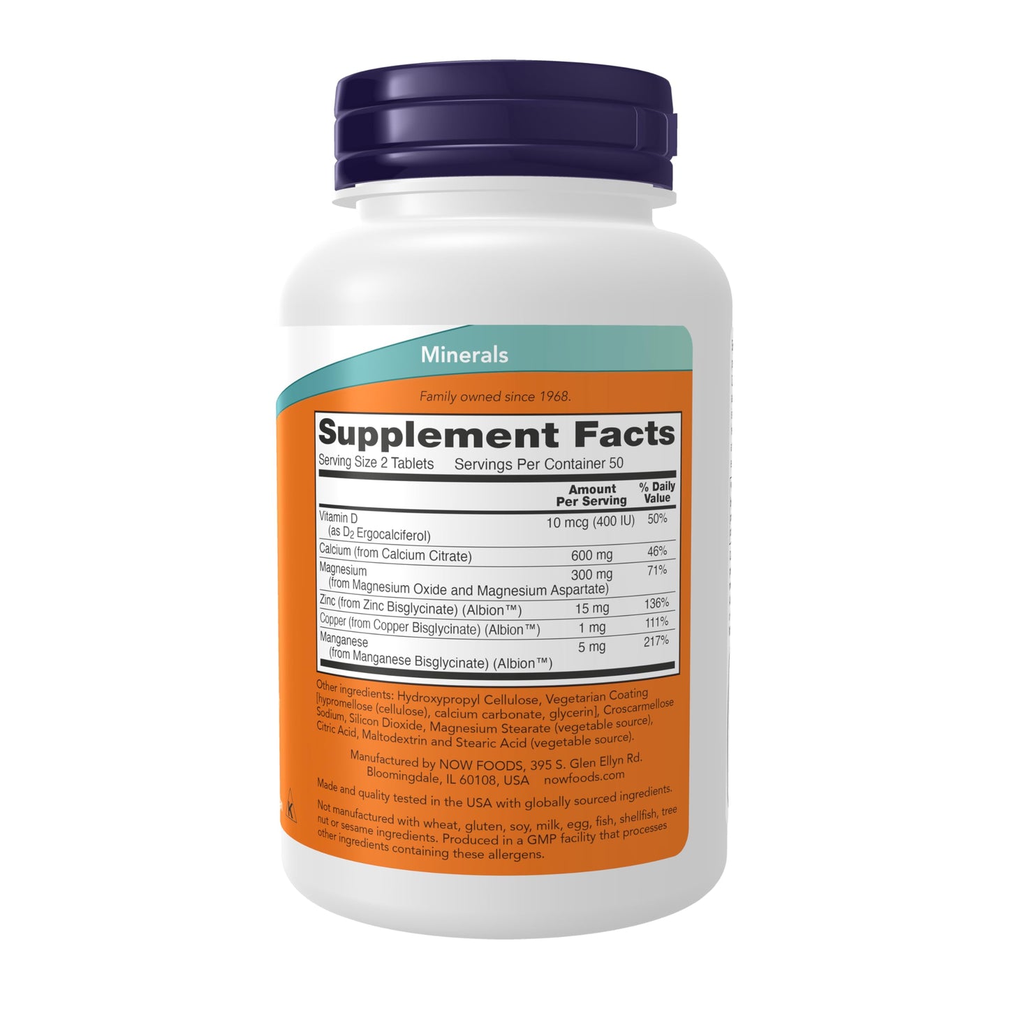 NOW Foods Calcium Citrate with Minerals and D Tablets, 100 Count