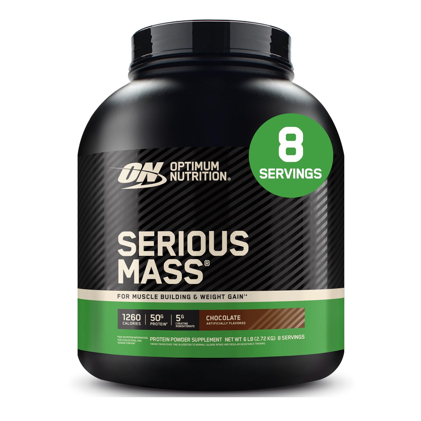 Optimum Nutrition Serious Mass Weight Gainer Protein Powder, Chocolate, 96 Servings