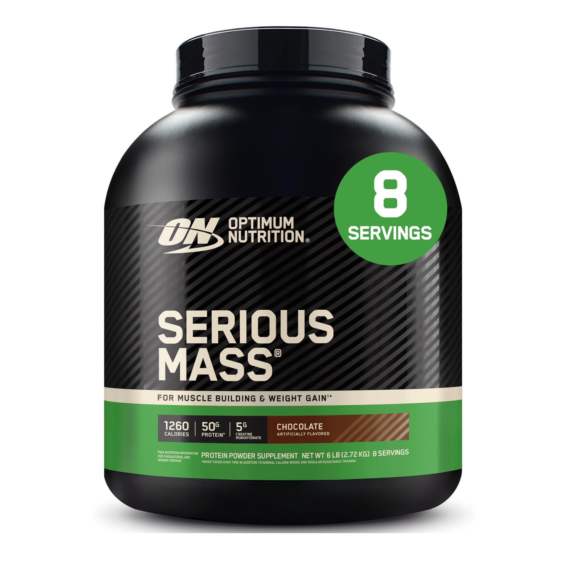 Optimum Nutrition Serious Mass Weight Gainer Protein Powder, Chocolate, 96 Servings