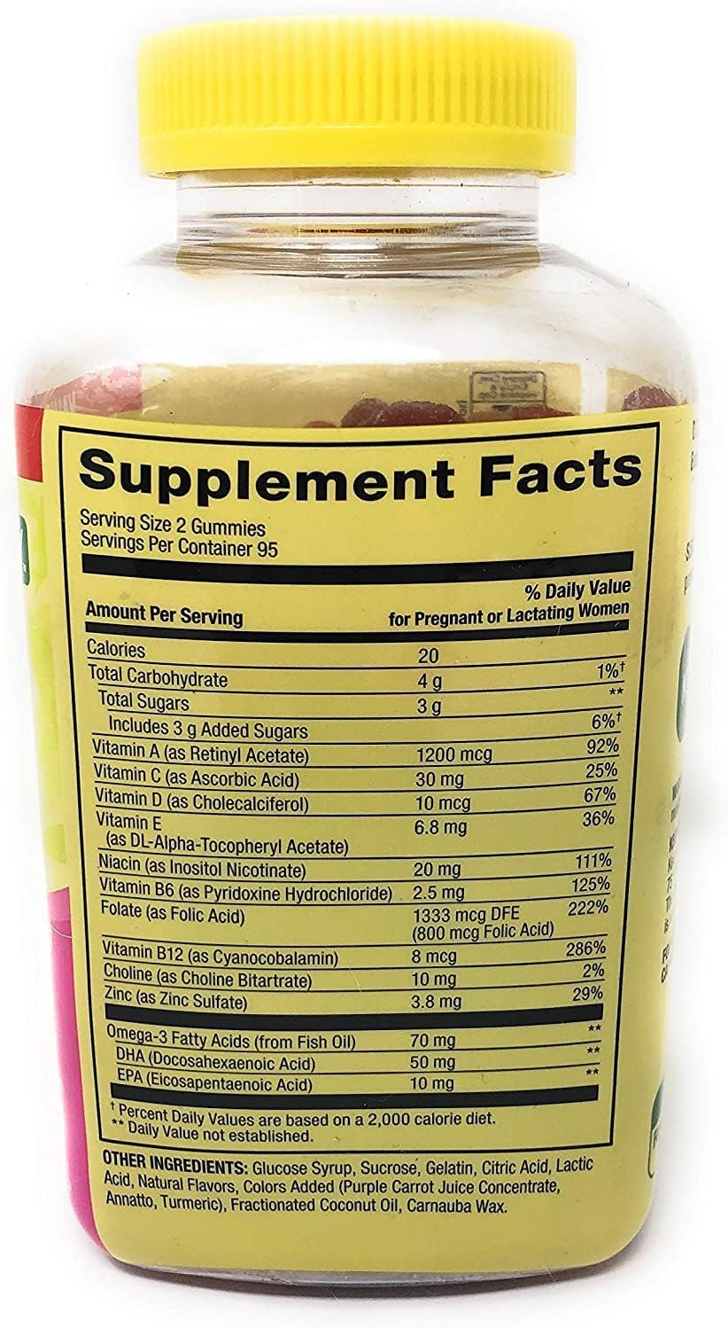 Generic SV Adult Prenatal Health Multivitamin DHA & Folic Acid, Fruit Gummies, 190 Count