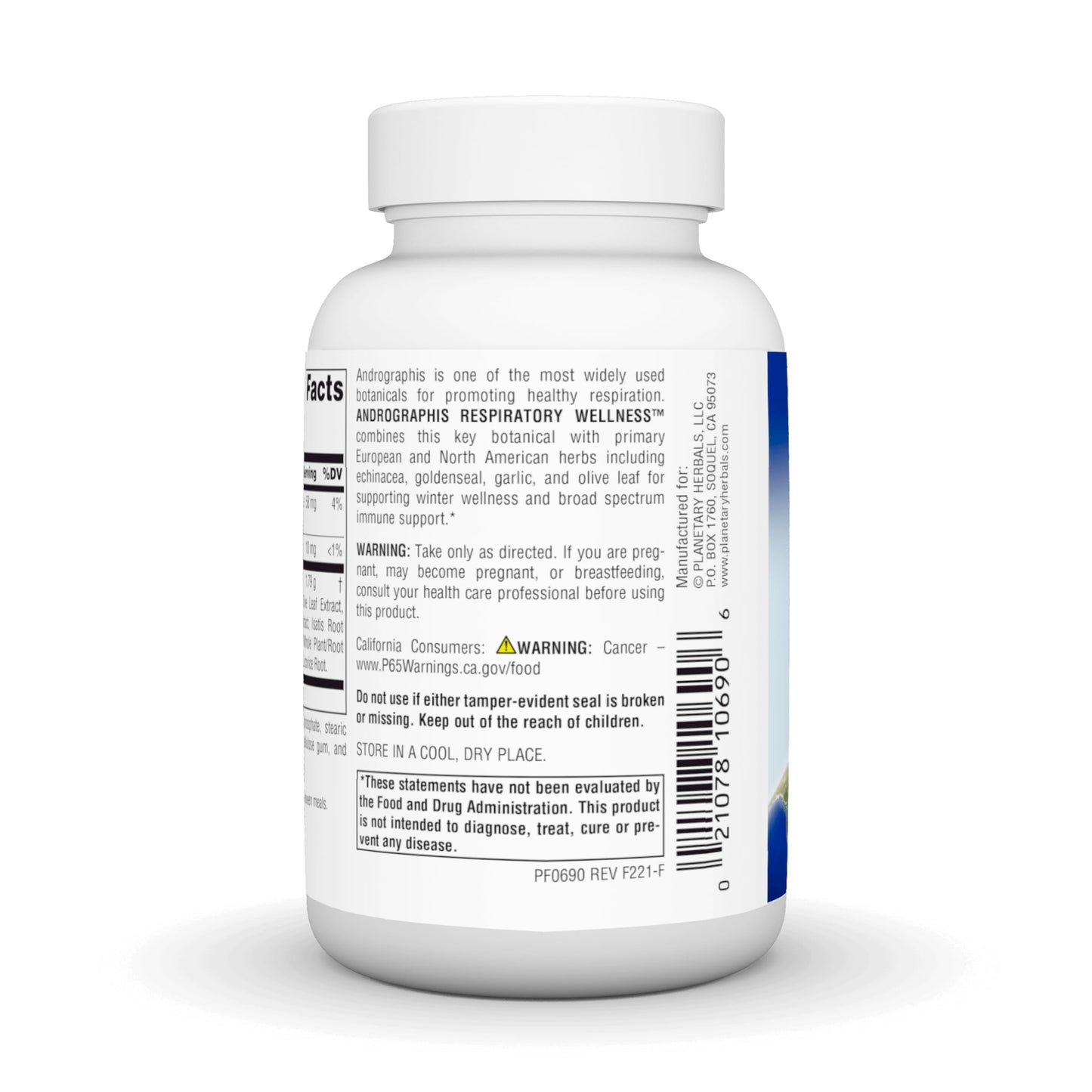 Planetary Herbals Andrographis Respiratory Wellness Nutritional Supplement Tablets, 60 Count