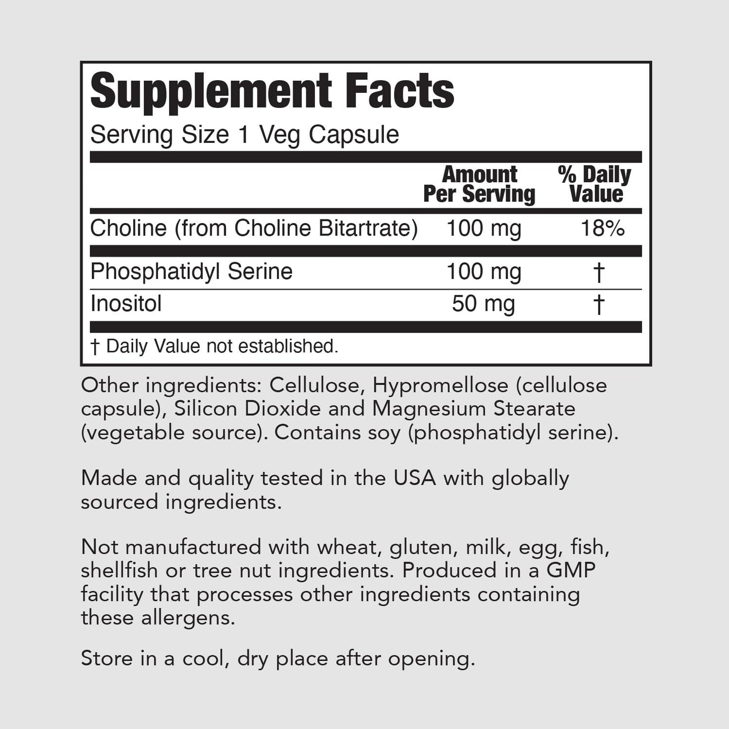 PureFormulas Phosphatidyl Serine Capsules 100 Count