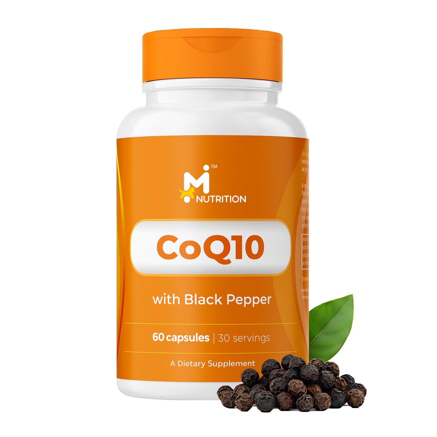 M NUTRITION CoQ10 100mg with Black Pepper – Enhanced Absorption Formula – Heart Health & Cellular Energy Support, 60 Capsules