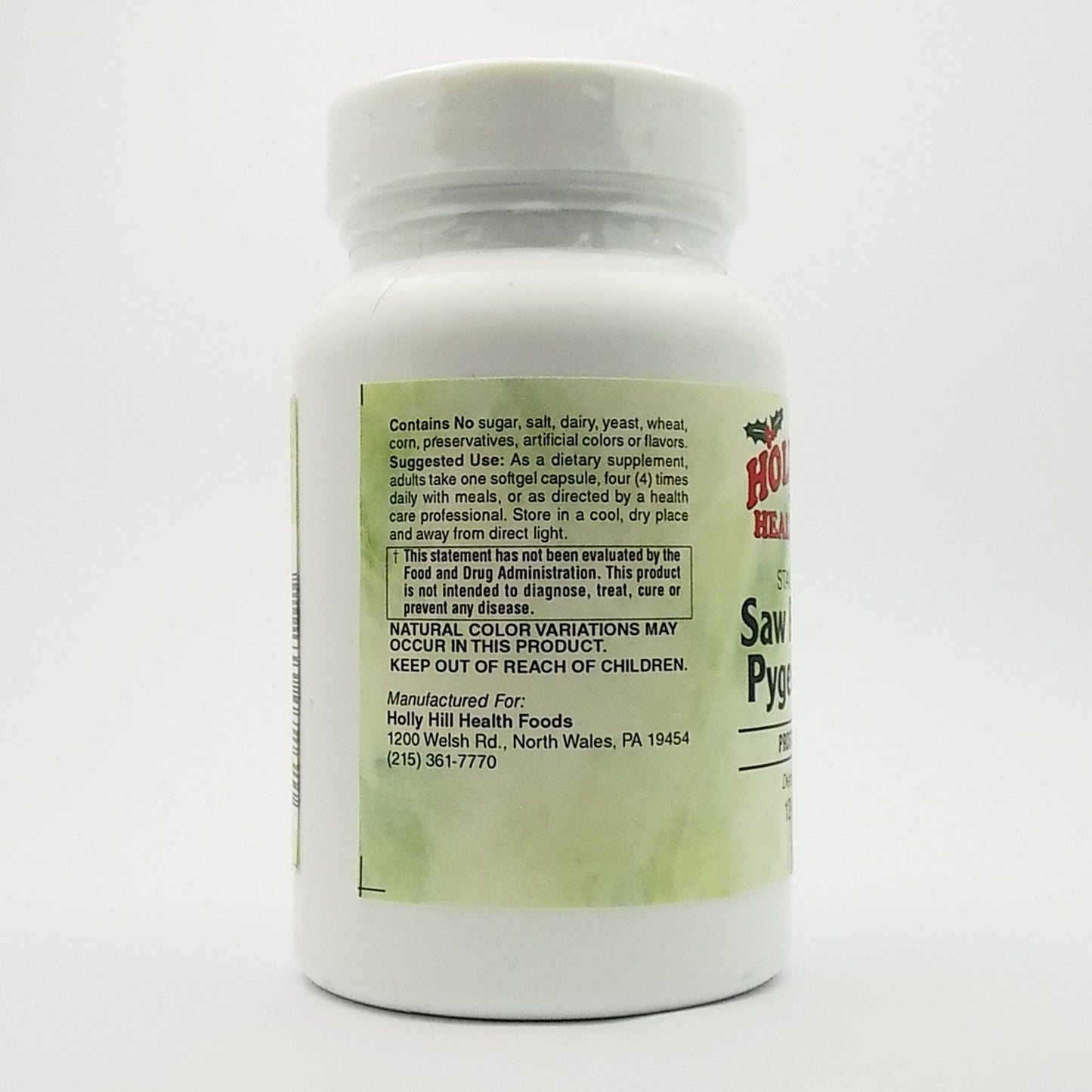 Holly Hill Health Foods Standardized Saw Palmetto Pygeum Plus Softgels 120