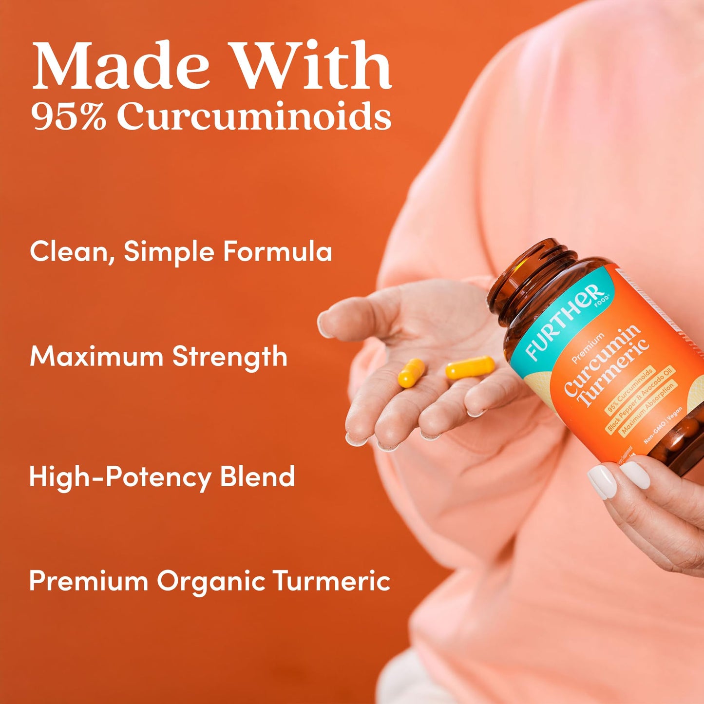 Further Food Curcumin Turmeric Capsules 60 Count
