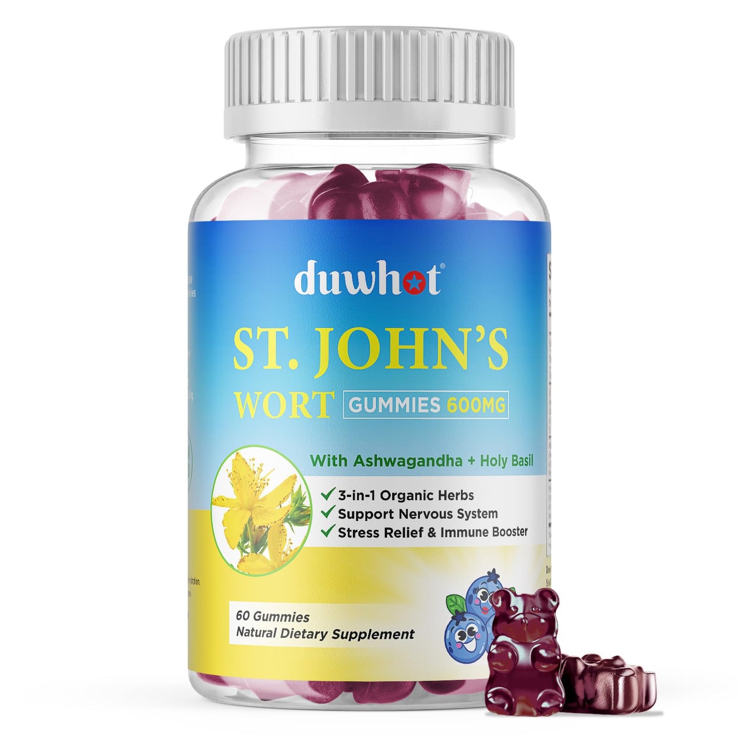duwhot St John's Wort Gummies 600mg 60 ct
