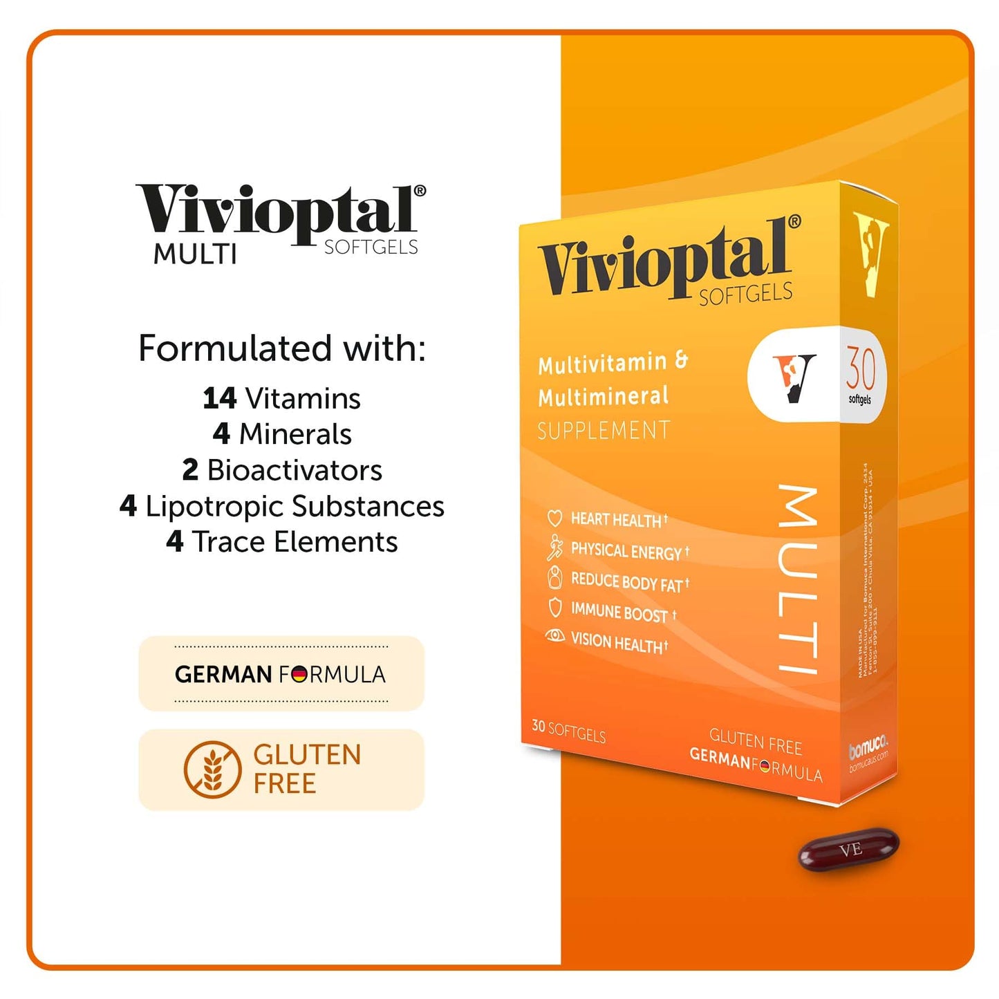 Vivioptal Vitamins Vivioptal Multi Softgels, 30 Count