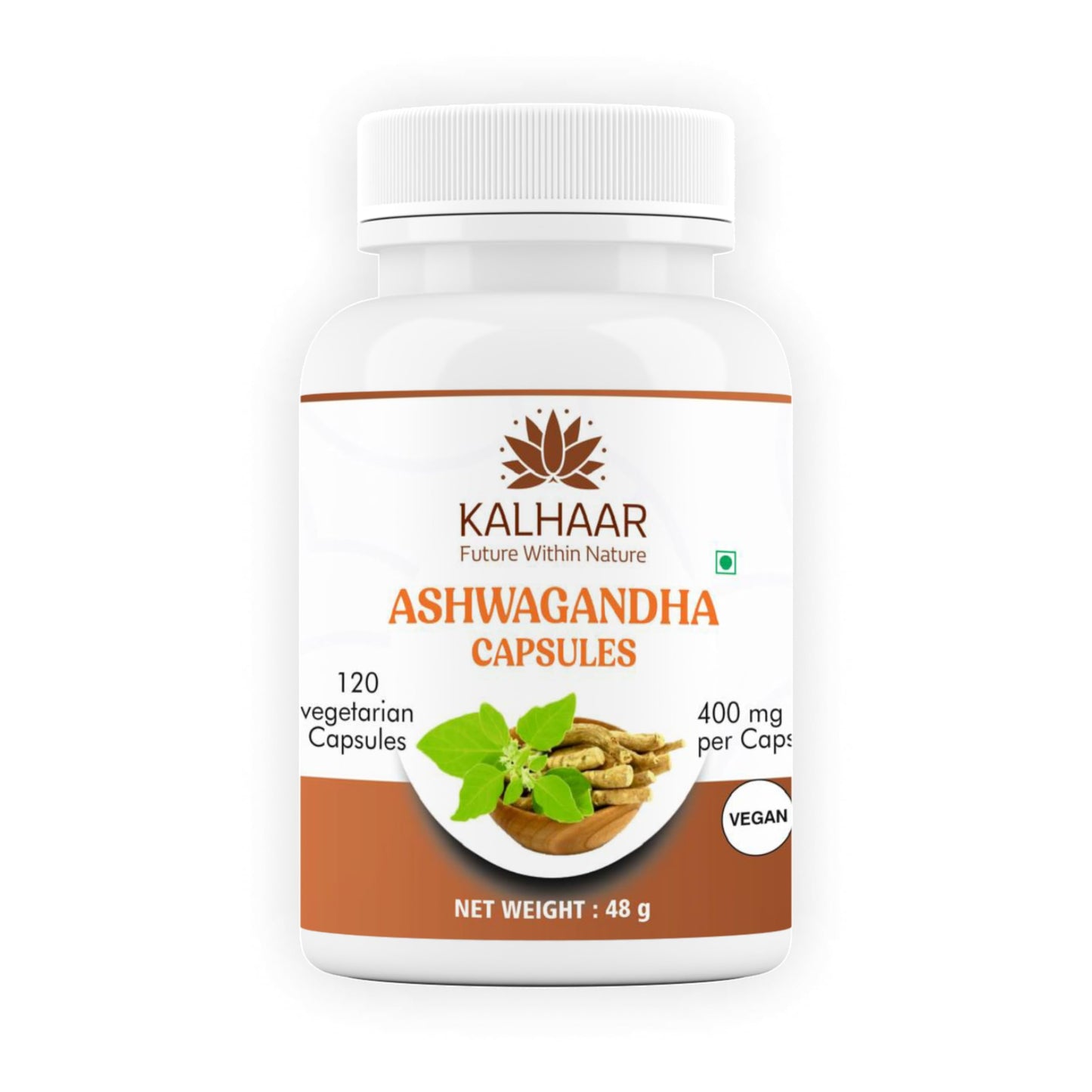 KALHAAR Ashwagandha Herbal Capsules 1200mg, 120 Vegan Capsules, Non-GMO, Gluten Free