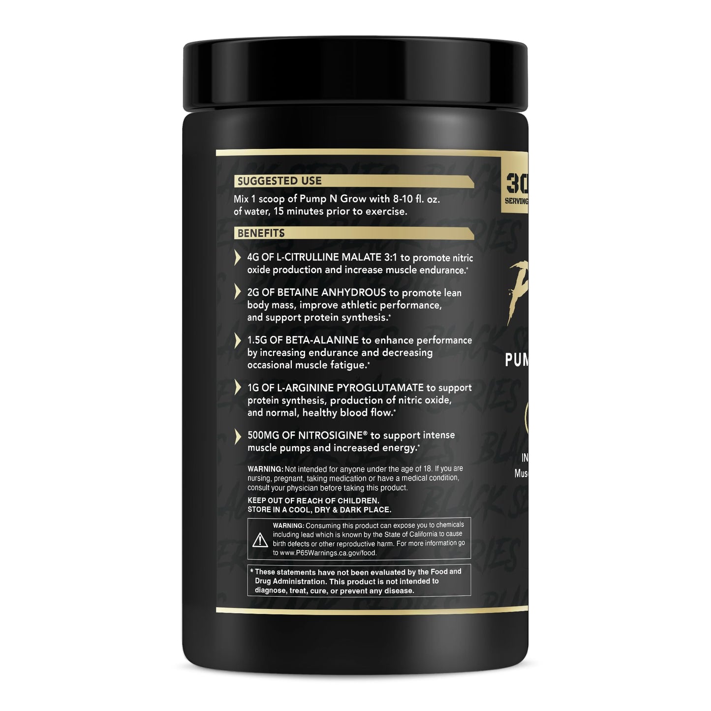Anabolic Warfare Pump-N-Grow Muscle Pump Supplement Caffeine-Free Pre-Workout Powder with L-Citrulline, L-Arginine, Beta-Alanine, 14.8 Ounces
