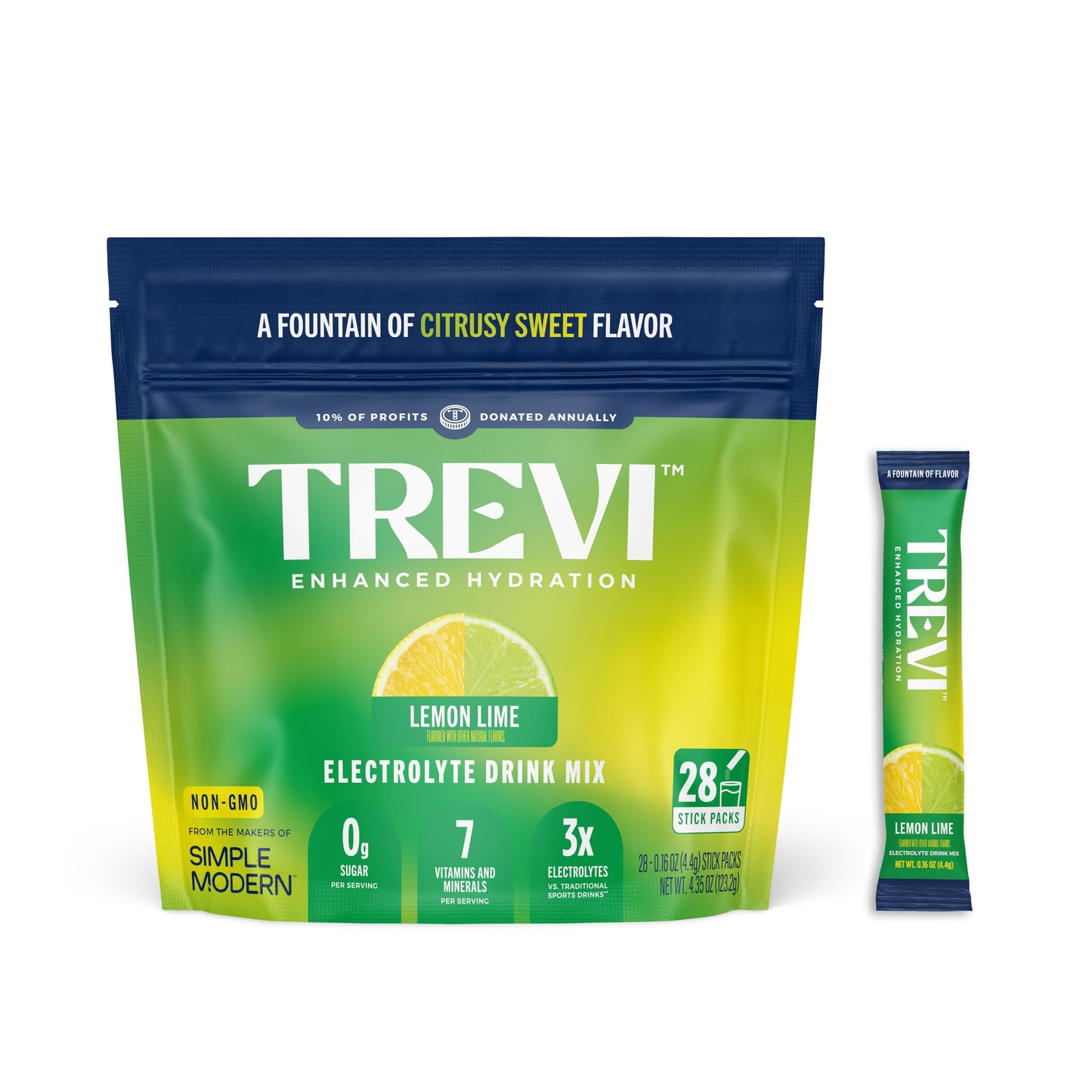 TREVI Electrolytes Powder Packets, Pack of 28